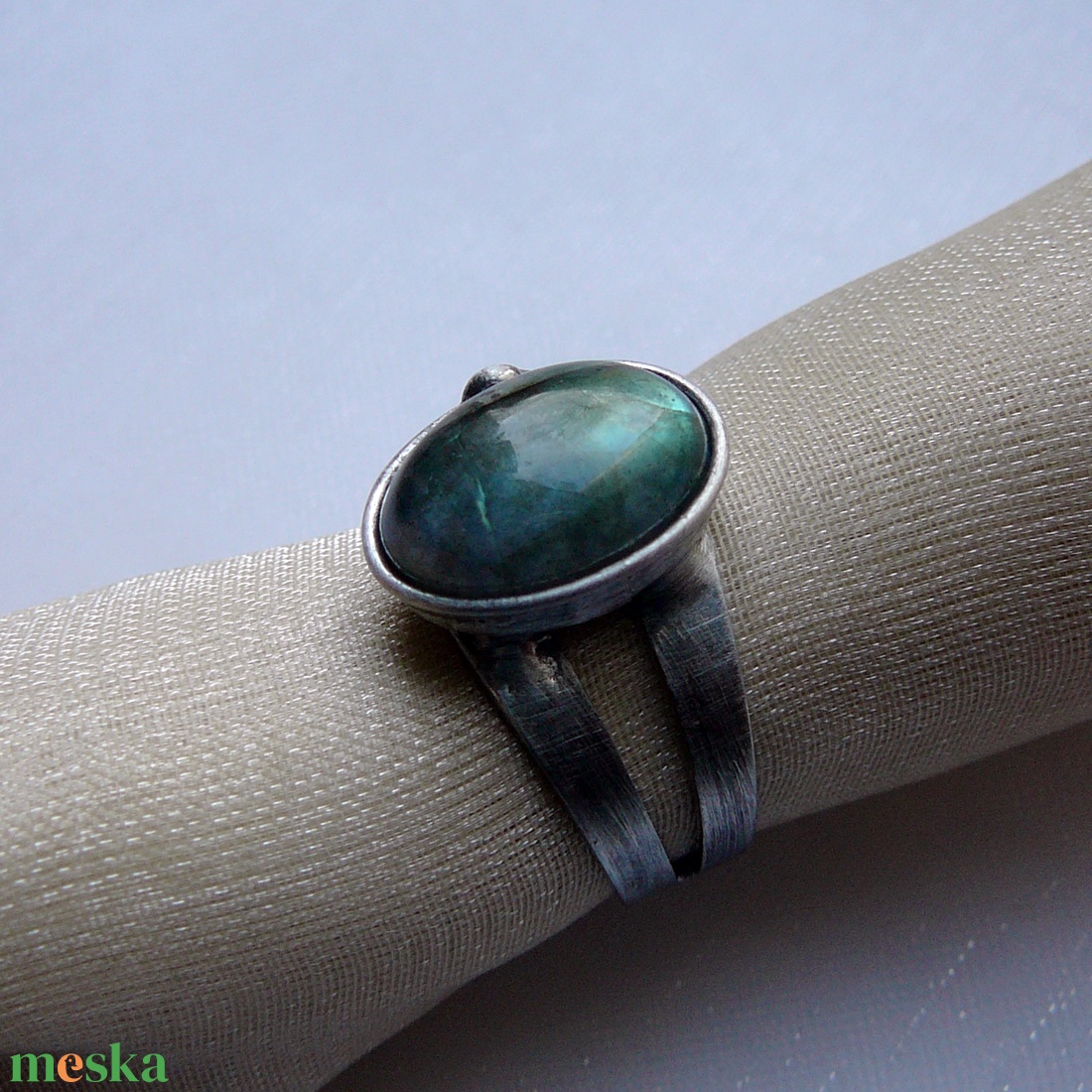 Labradorit gyűrű - ékszer - gyűrű - szoliter gyűrű - Meska.hu
