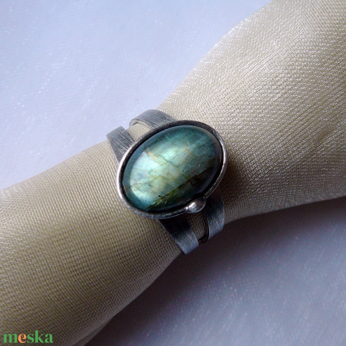 Labradorit gyűrű - ékszer - gyűrű - szoliter gyűrű - Meska.hu