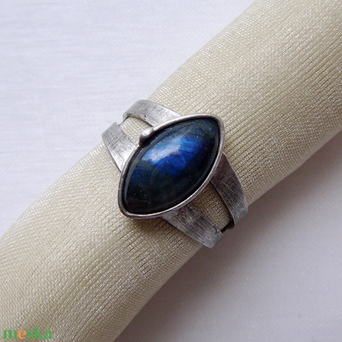 Labradorit gyűrű - ékszer - gyűrű - szoliter gyűrű - Meska.hu