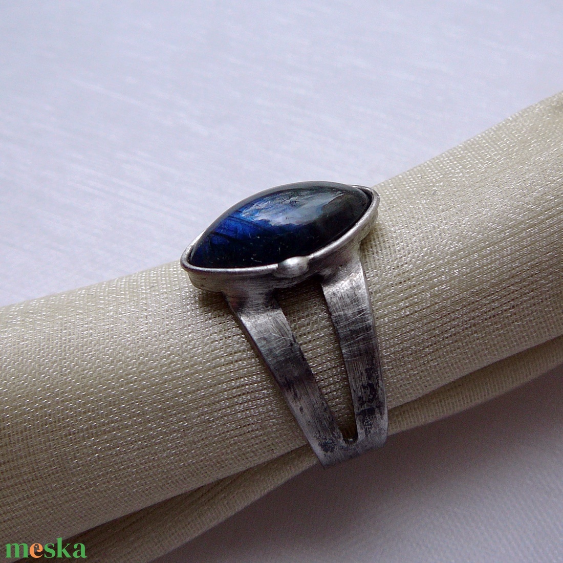 Labradorit gyűrű - ékszer - gyűrű - szoliter gyűrű - Meska.hu