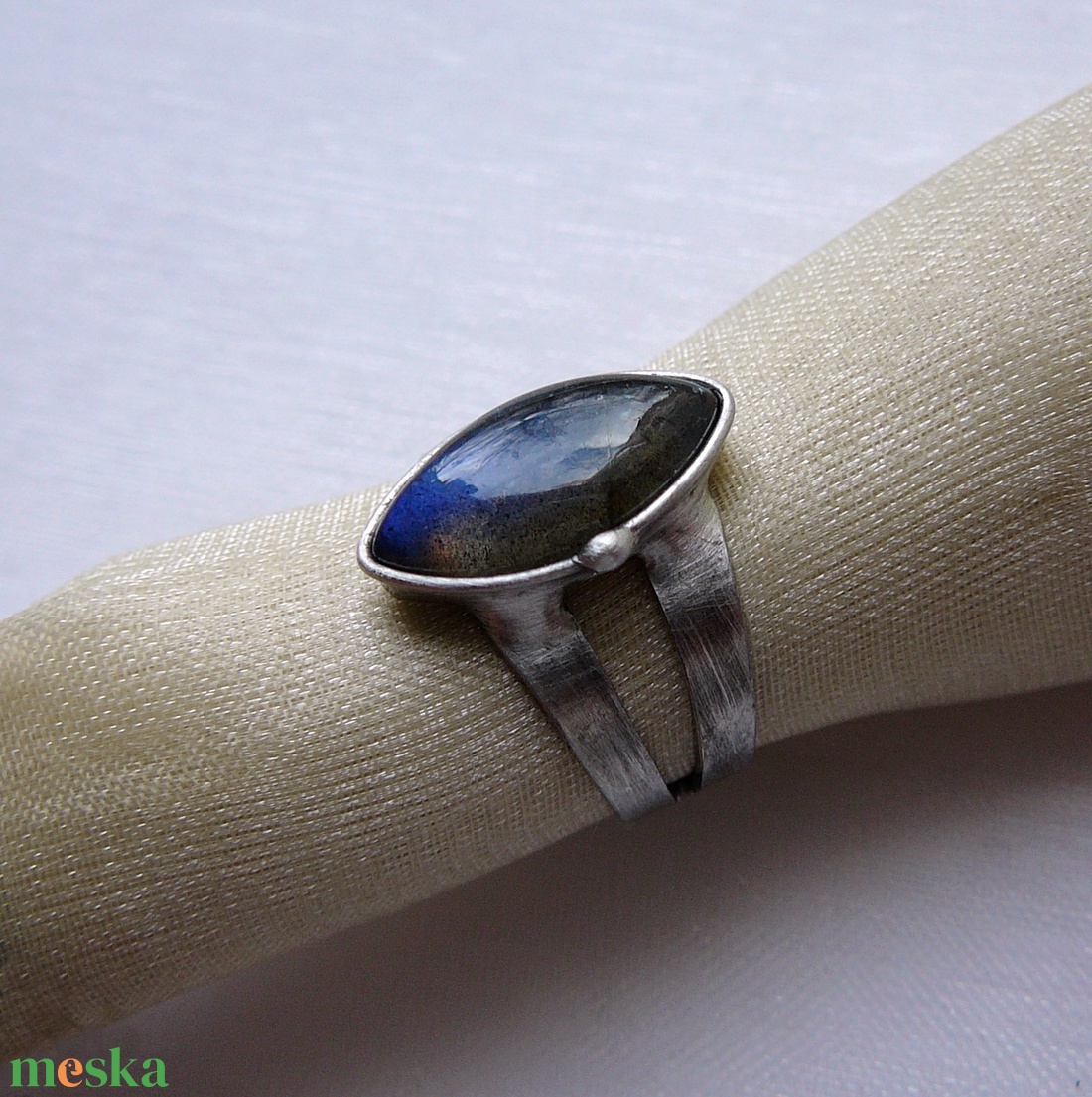 Labradorit gyűrű - ékszer - gyűrű - szoliter gyűrű - Meska.hu