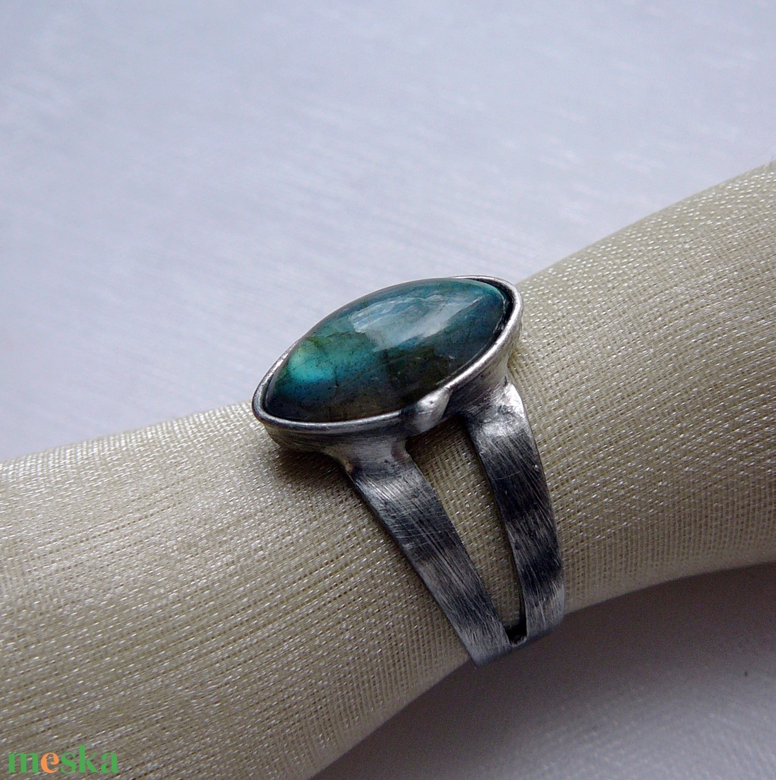 Labradorit gyűrű - ékszer - gyűrű - szoliter gyűrű - Meska.hu