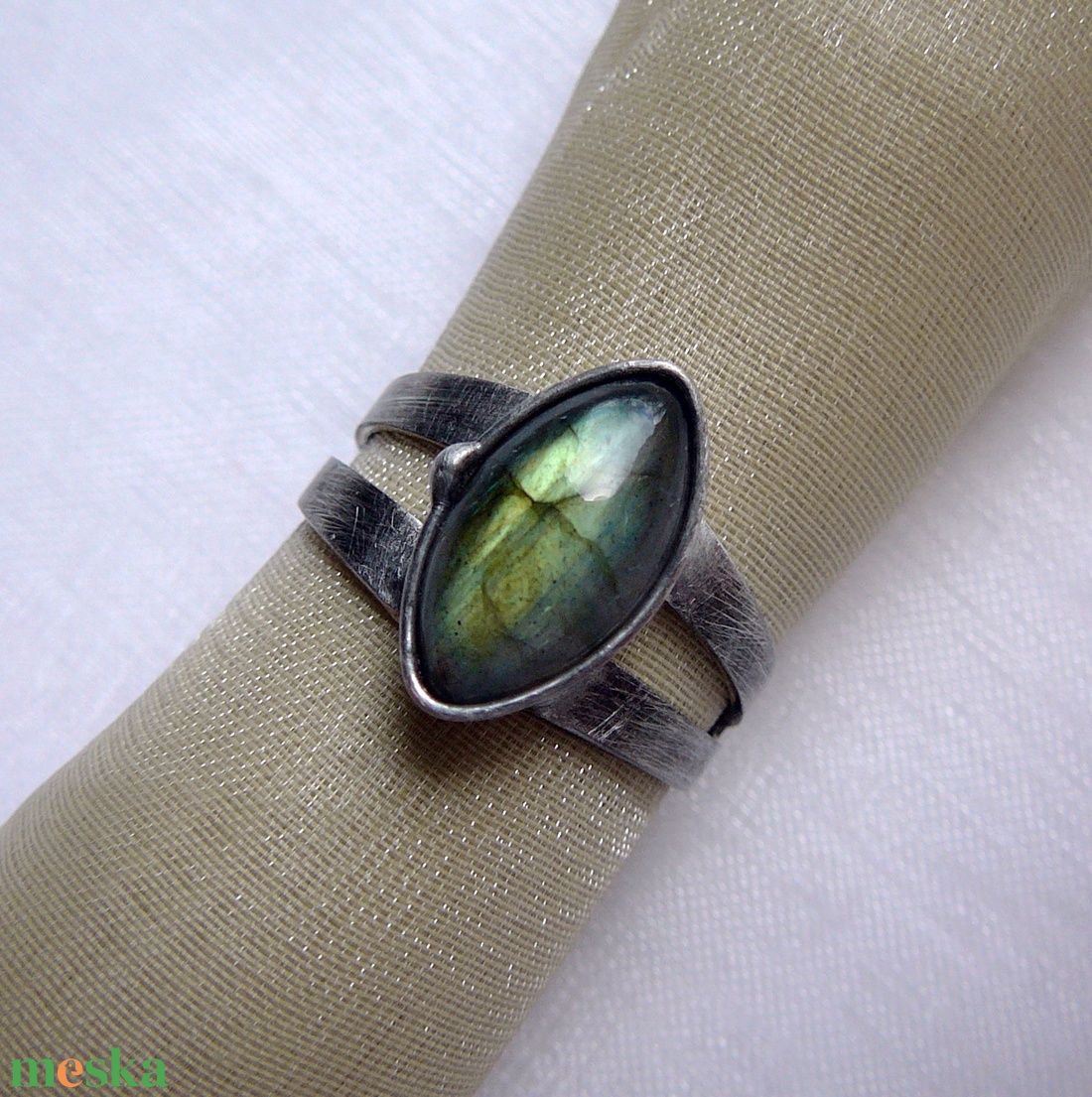 Labradorit gyűrű - ékszer - gyűrű - szoliter gyűrű - Meska.hu