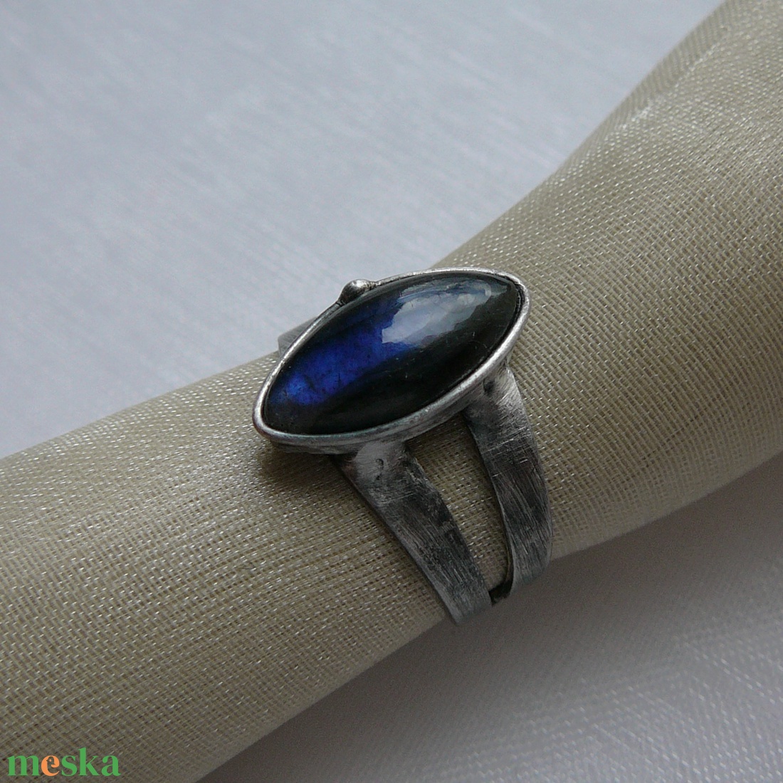 Labradorit gyűrű - ékszer - gyűrű - szoliter gyűrű - Meska.hu
