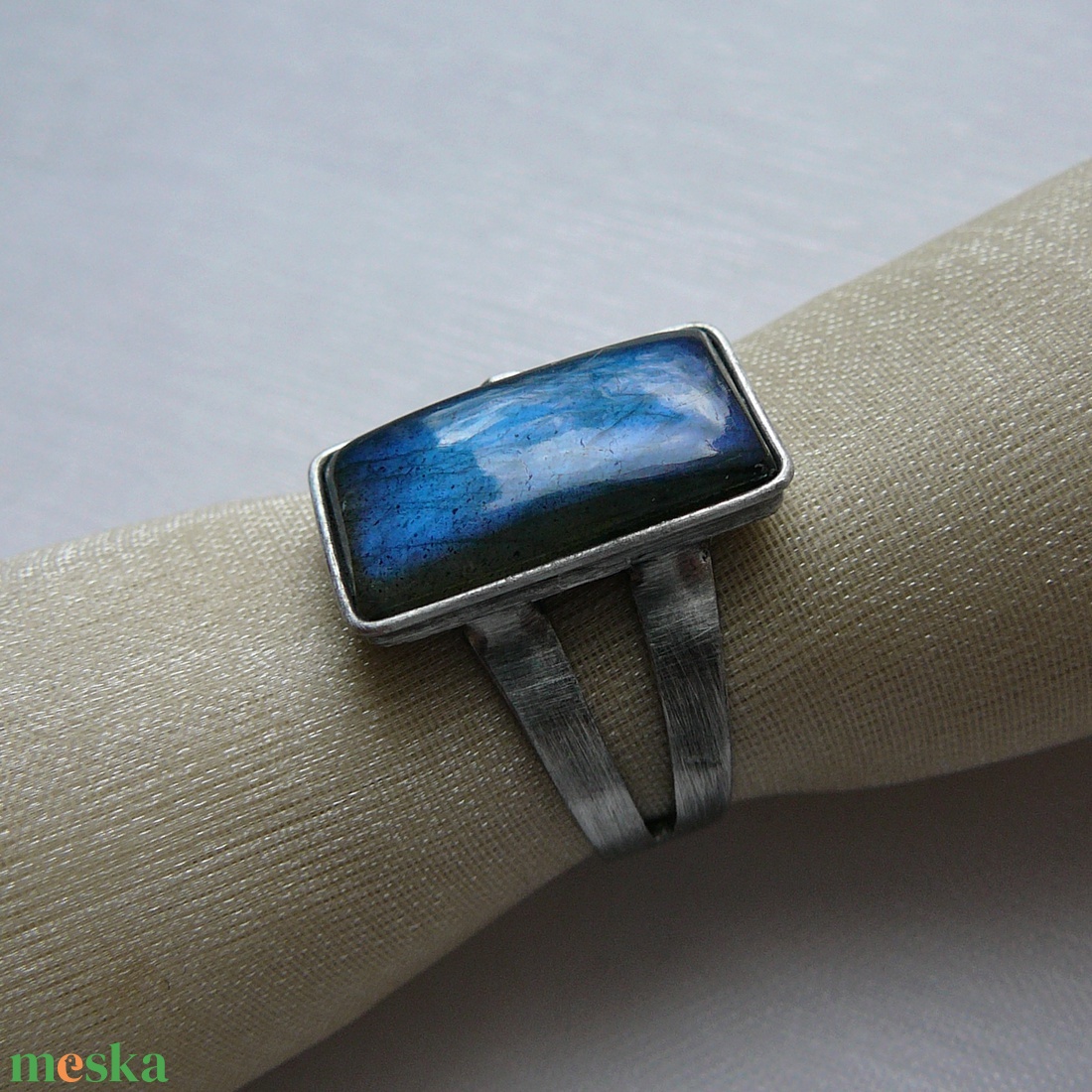 Labradorit gyűrű - ékszer - gyűrű - szoliter gyűrű - Meska.hu