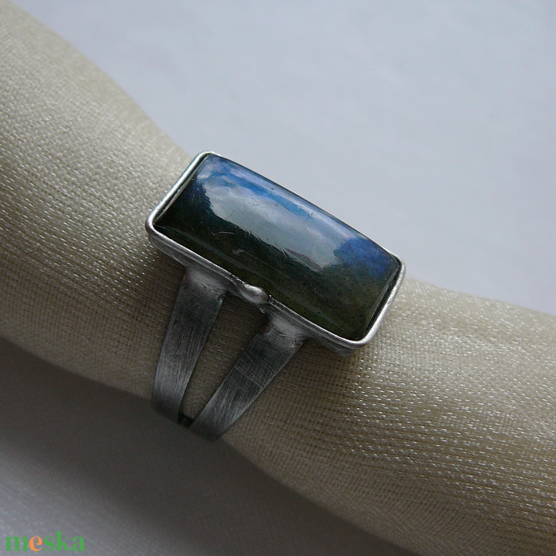 Labradorit gyűrű - ékszer - gyűrű - szoliter gyűrű - Meska.hu