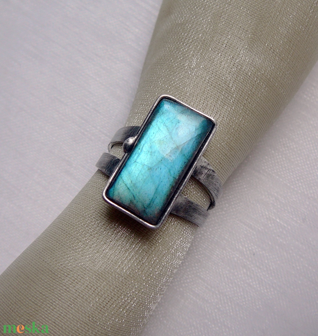 Labradorit gyűrű - ékszer - gyűrű - szoliter gyűrű - Meska.hu