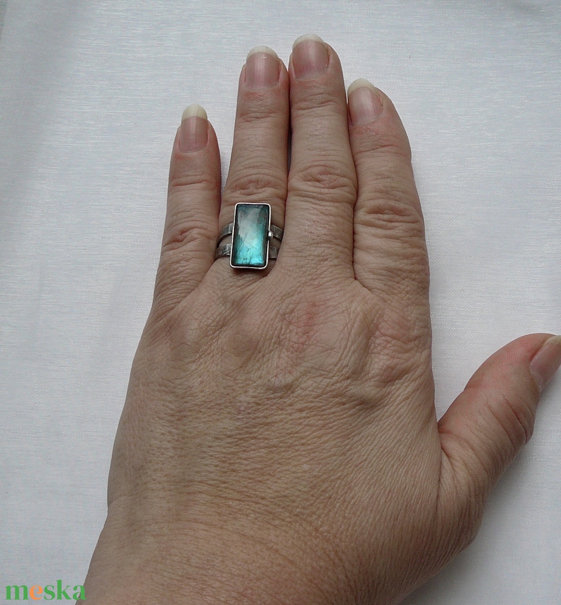 Labradorit gyűrű - ékszer - gyűrű - szoliter gyűrű - Meska.hu