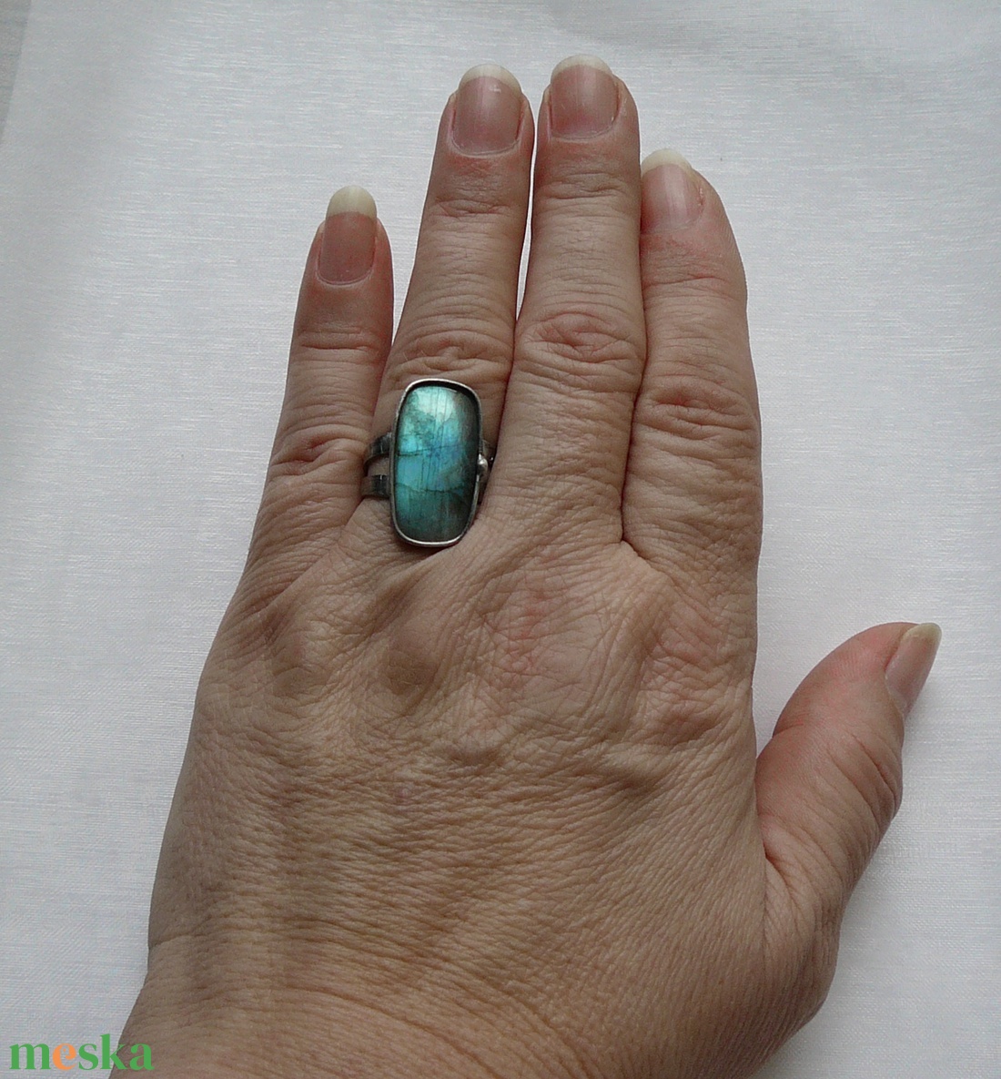 Labradorit gyűrű - ékszer - gyűrű - szoliter gyűrű - Meska.hu