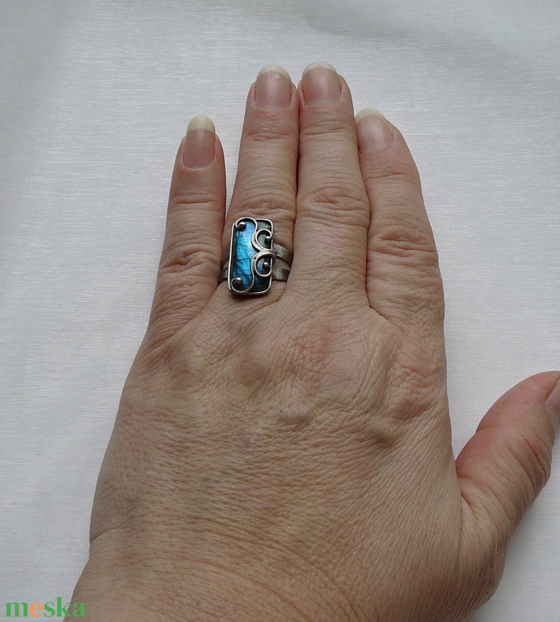 Labradorit gyűrű - ékszer - gyűrű - szoliter gyűrű - Meska.hu