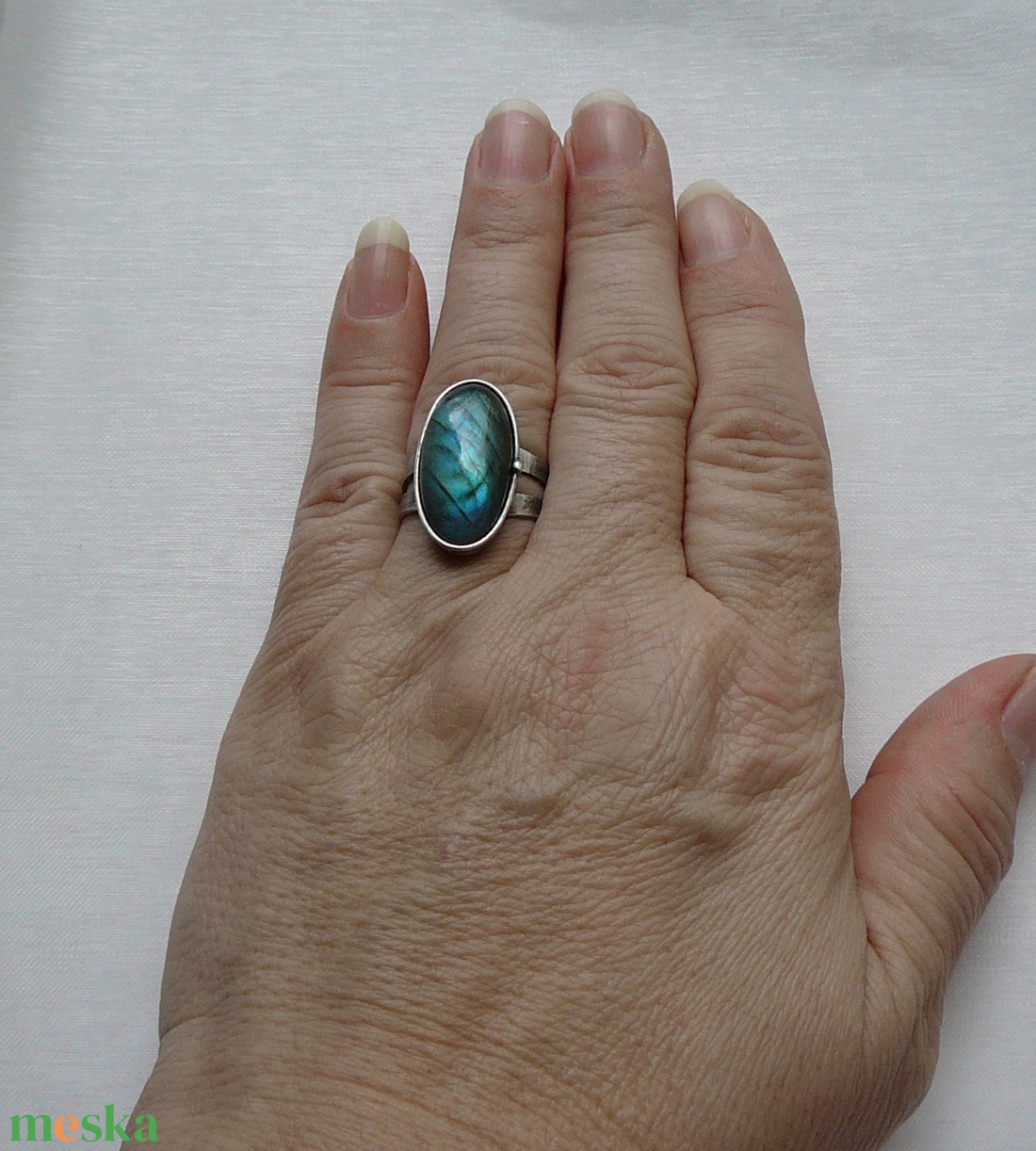 Labradorit gyűrű - ékszer - gyűrű - szoliter gyűrű - Meska.hu
