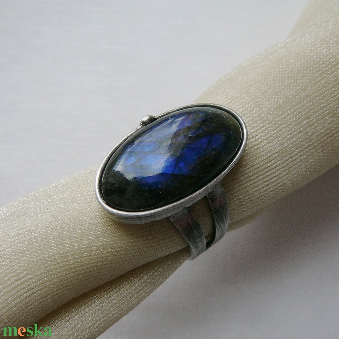 Labradorit gyűrű - ékszer - gyűrű - szoliter gyűrű - Meska.hu