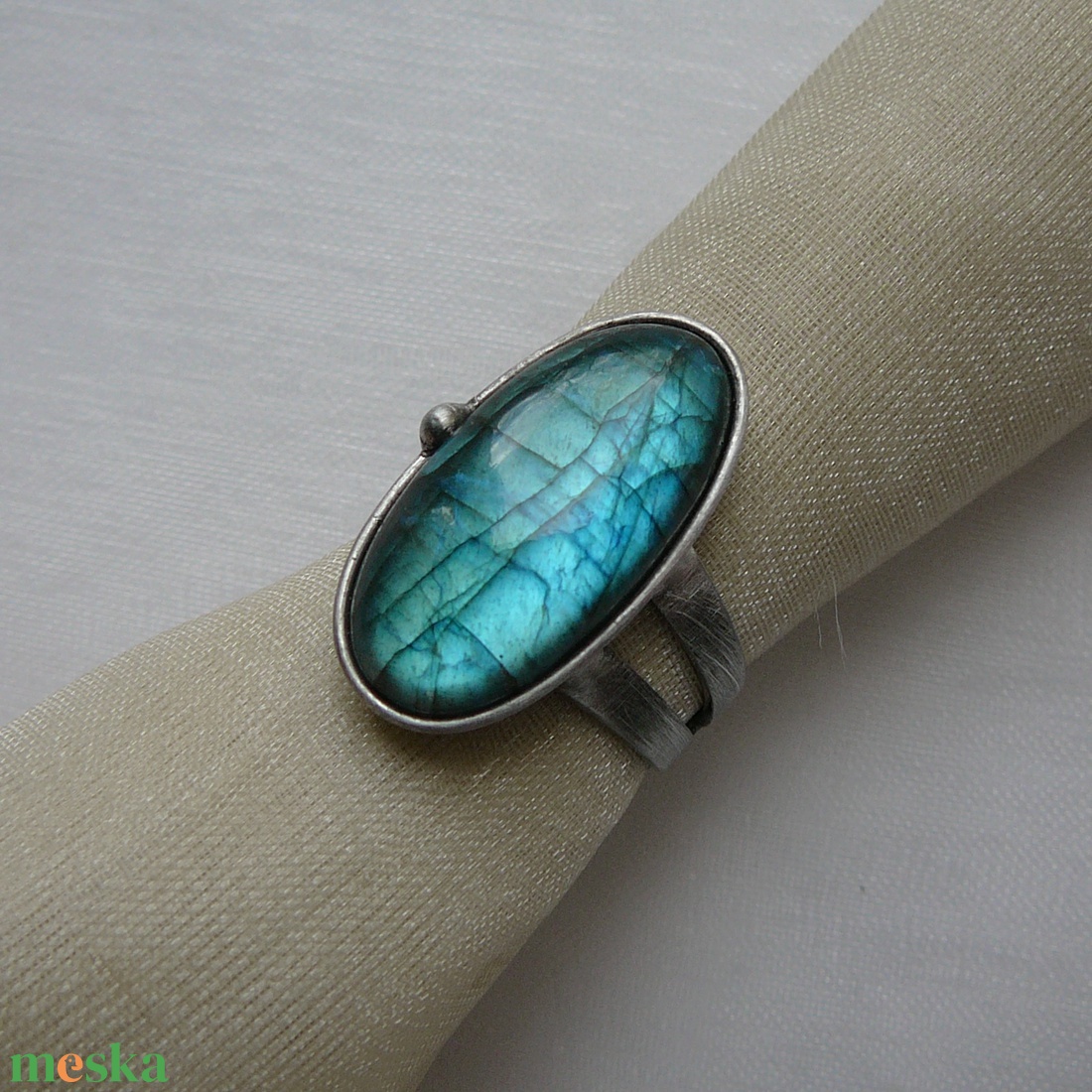 Labradorit gyűrű - ékszer - gyűrű - szoliter gyűrű - Meska.hu