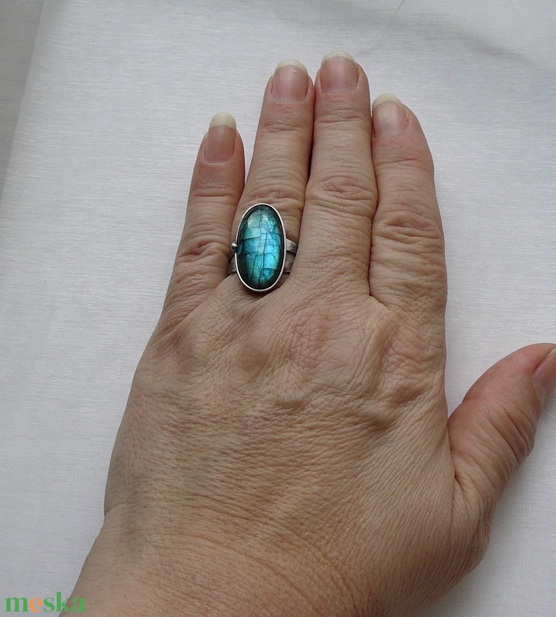 Labradorit gyűrű - ékszer - gyűrű - szoliter gyűrű - Meska.hu