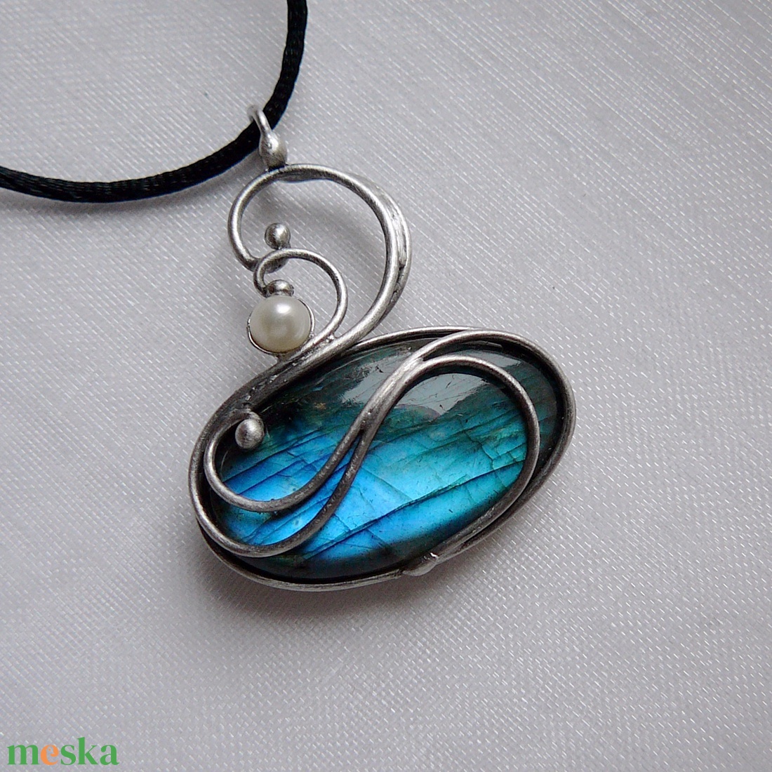 Labradorit medál - ékszer - nyaklánc - medál - Meska.hu