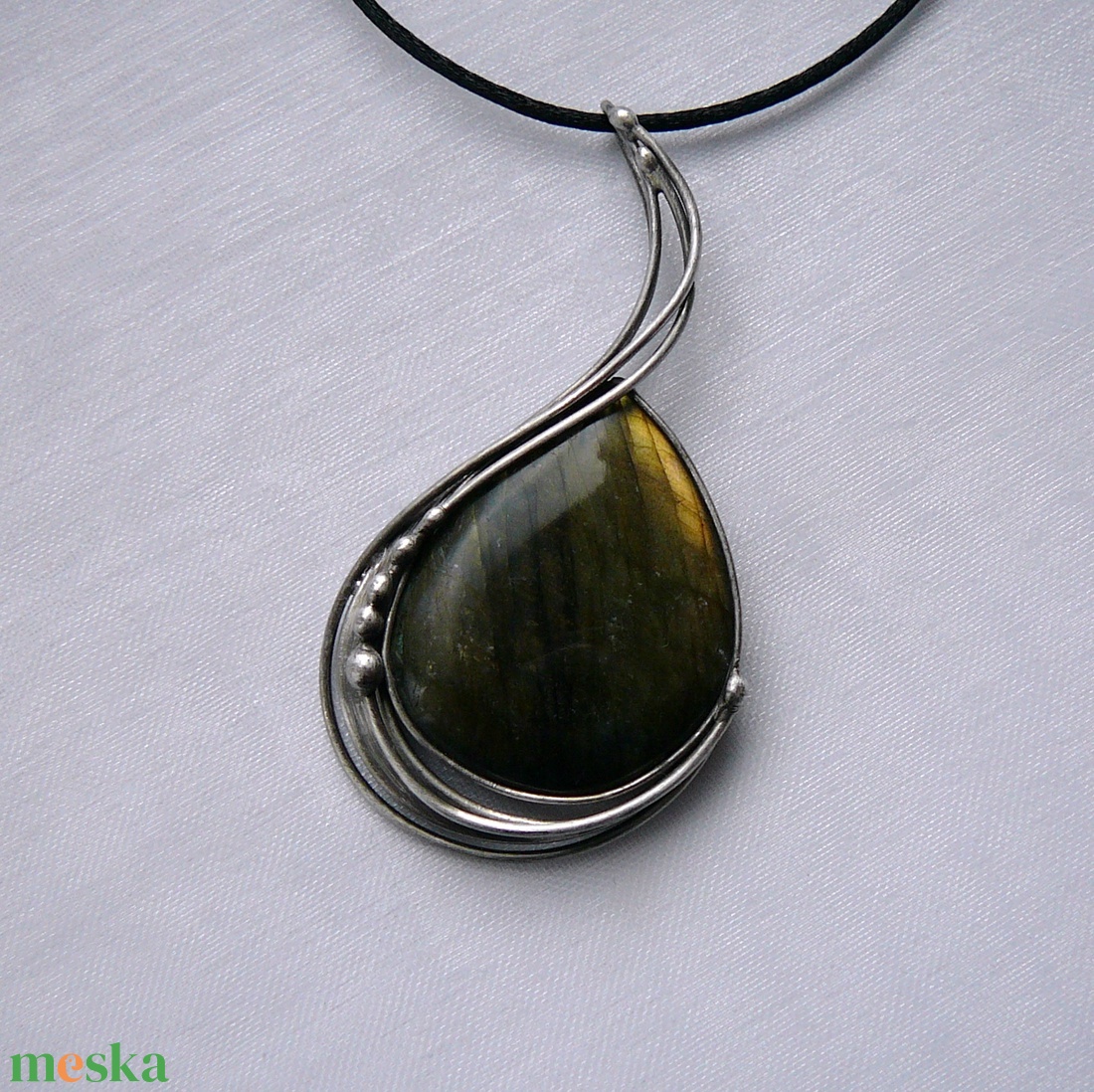Labradorit medál - ékszer - nyaklánc - medál - Meska.hu