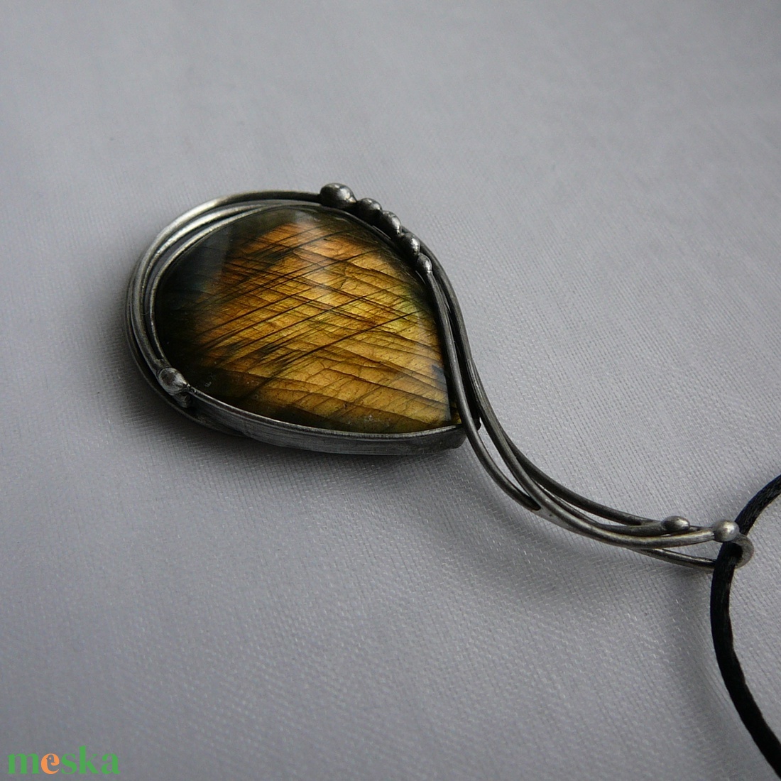 Labradorit medál - ékszer - nyaklánc - medál - Meska.hu