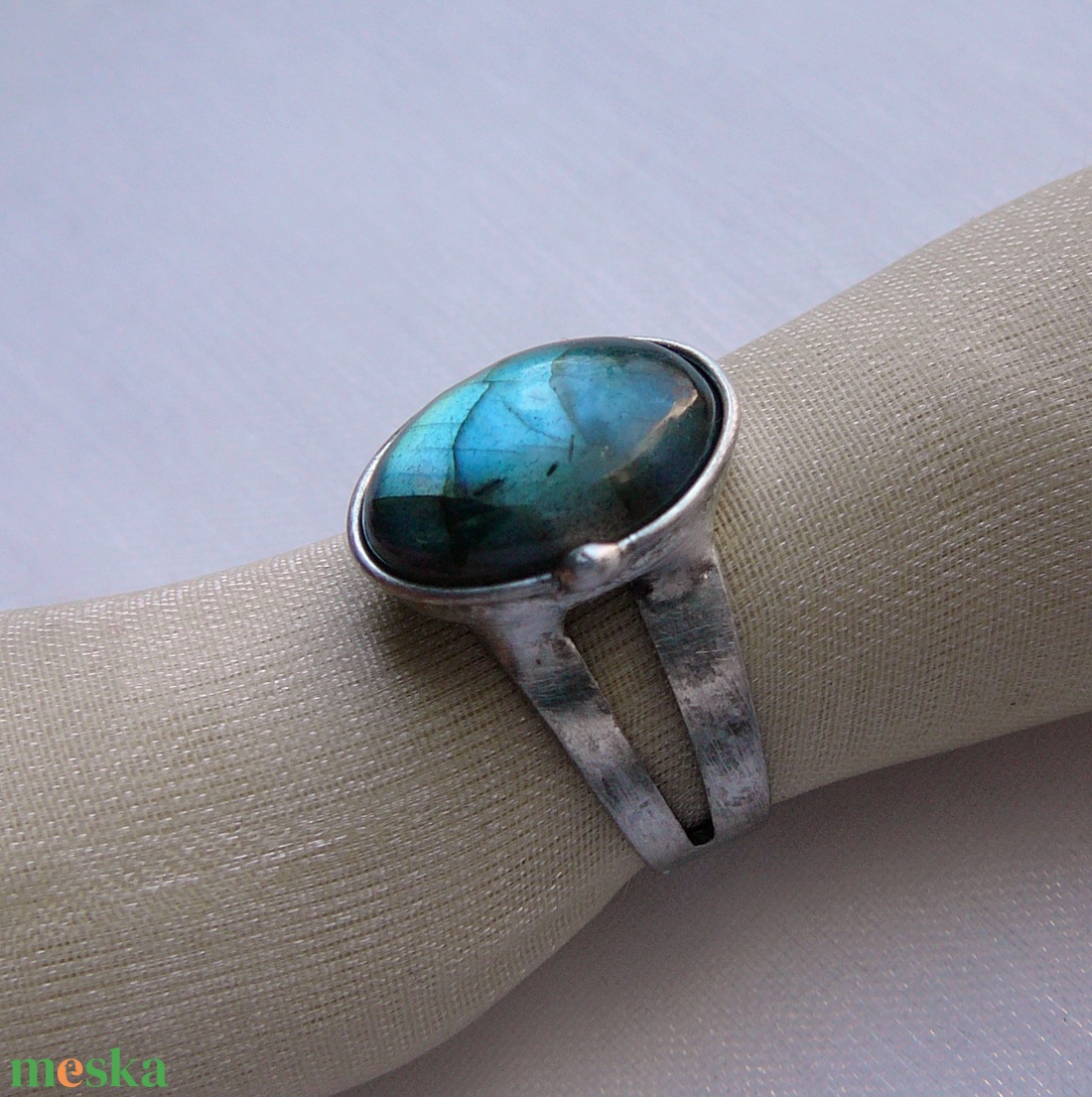 Labradorit gyűrű - ékszer - gyűrű - szoliter gyűrű - Meska.hu