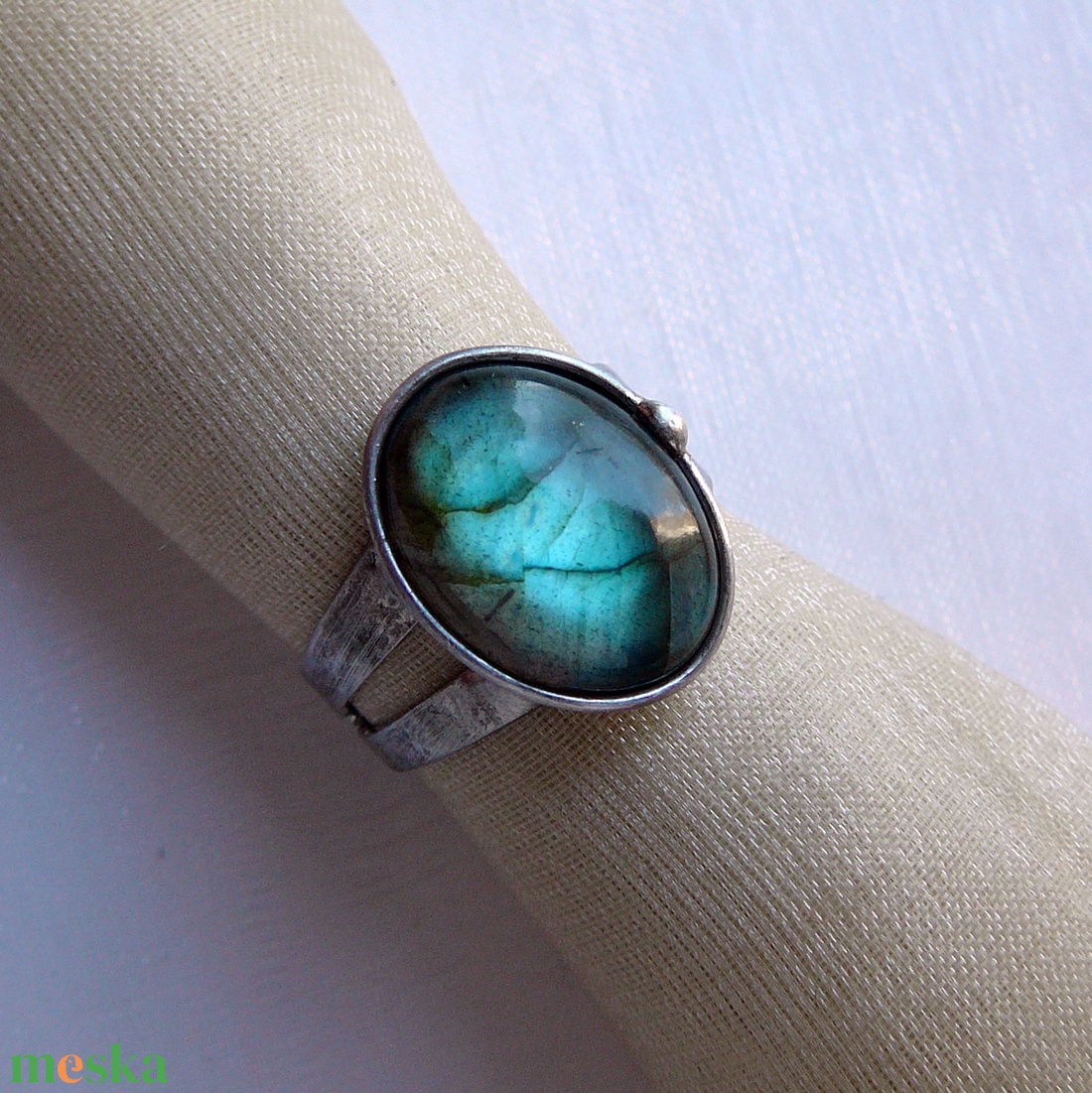 Labradorit gyűrű - ékszer - gyűrű - szoliter gyűrű - Meska.hu