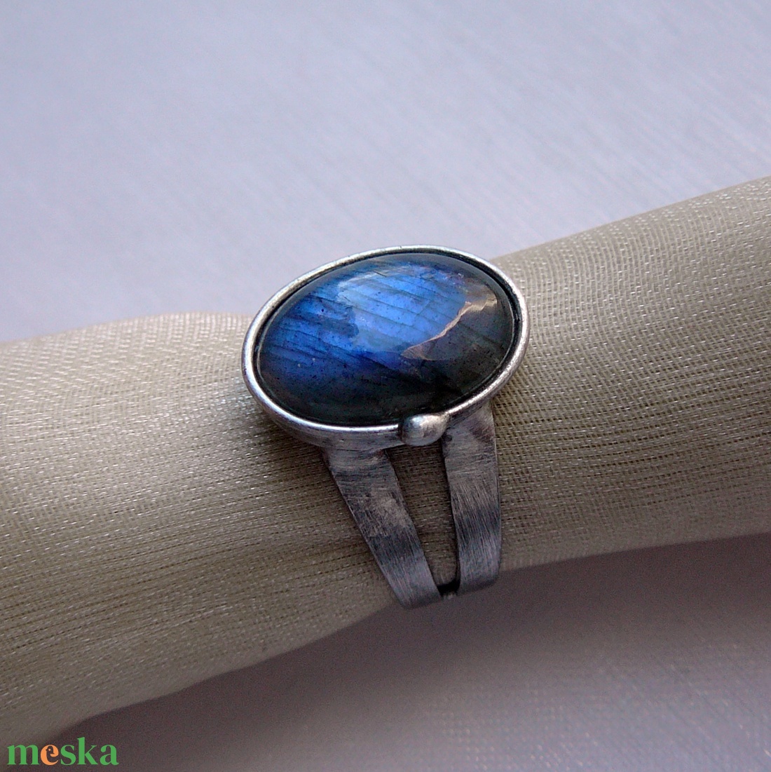 Labradorit gyűrű - ékszer - gyűrű - szoliter gyűrű - Meska.hu