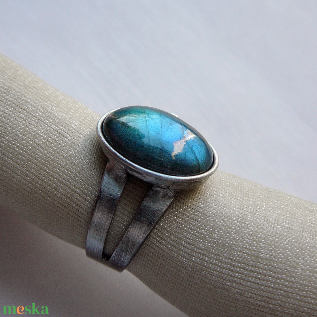 Labradorit gyűrű - ékszer - gyűrű - szoliter gyűrű - Meska.hu