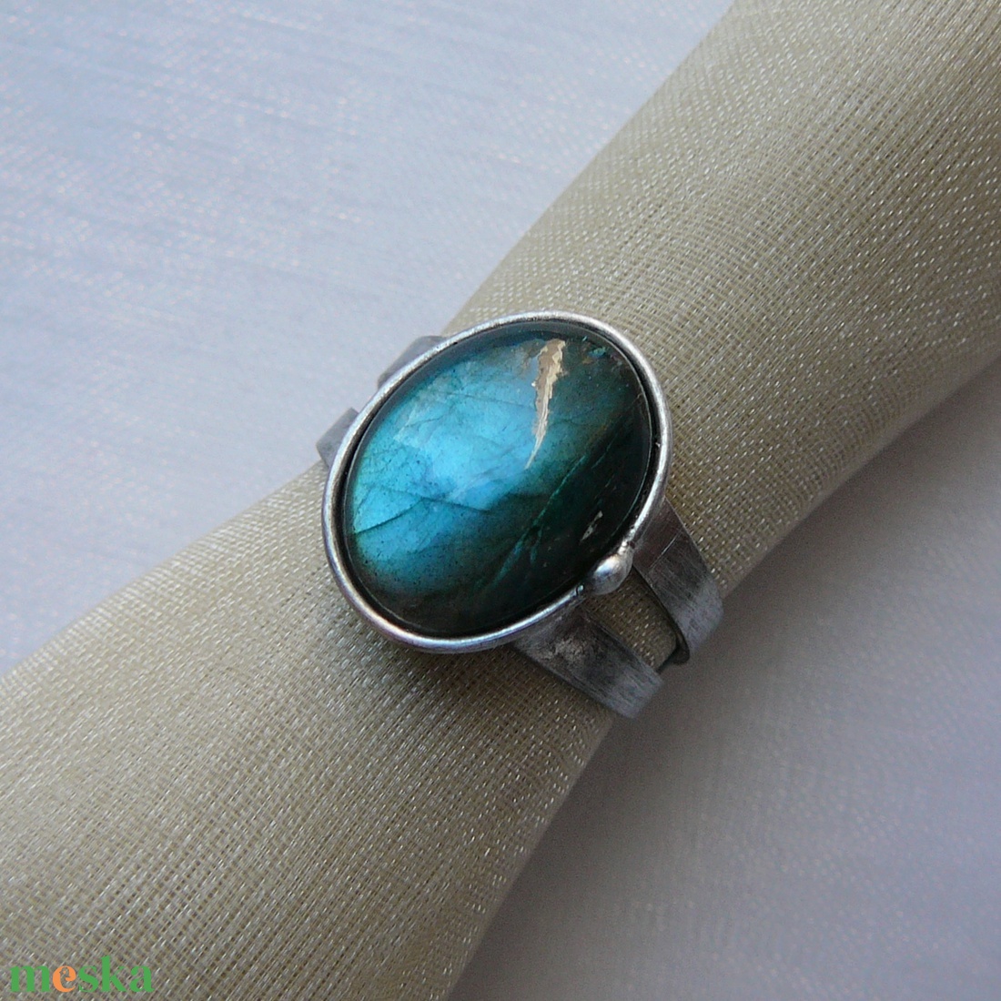 Labradorit gyűrű - ékszer - gyűrű - szoliter gyűrű - Meska.hu