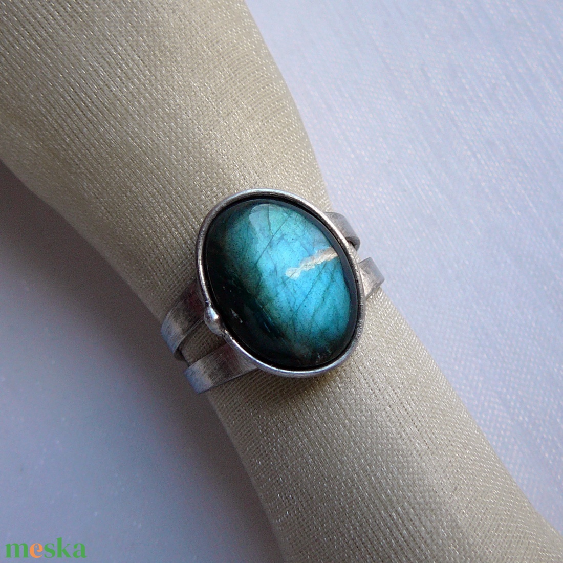 Labradorit gyűrű - ékszer - gyűrű - szoliter gyűrű - Meska.hu