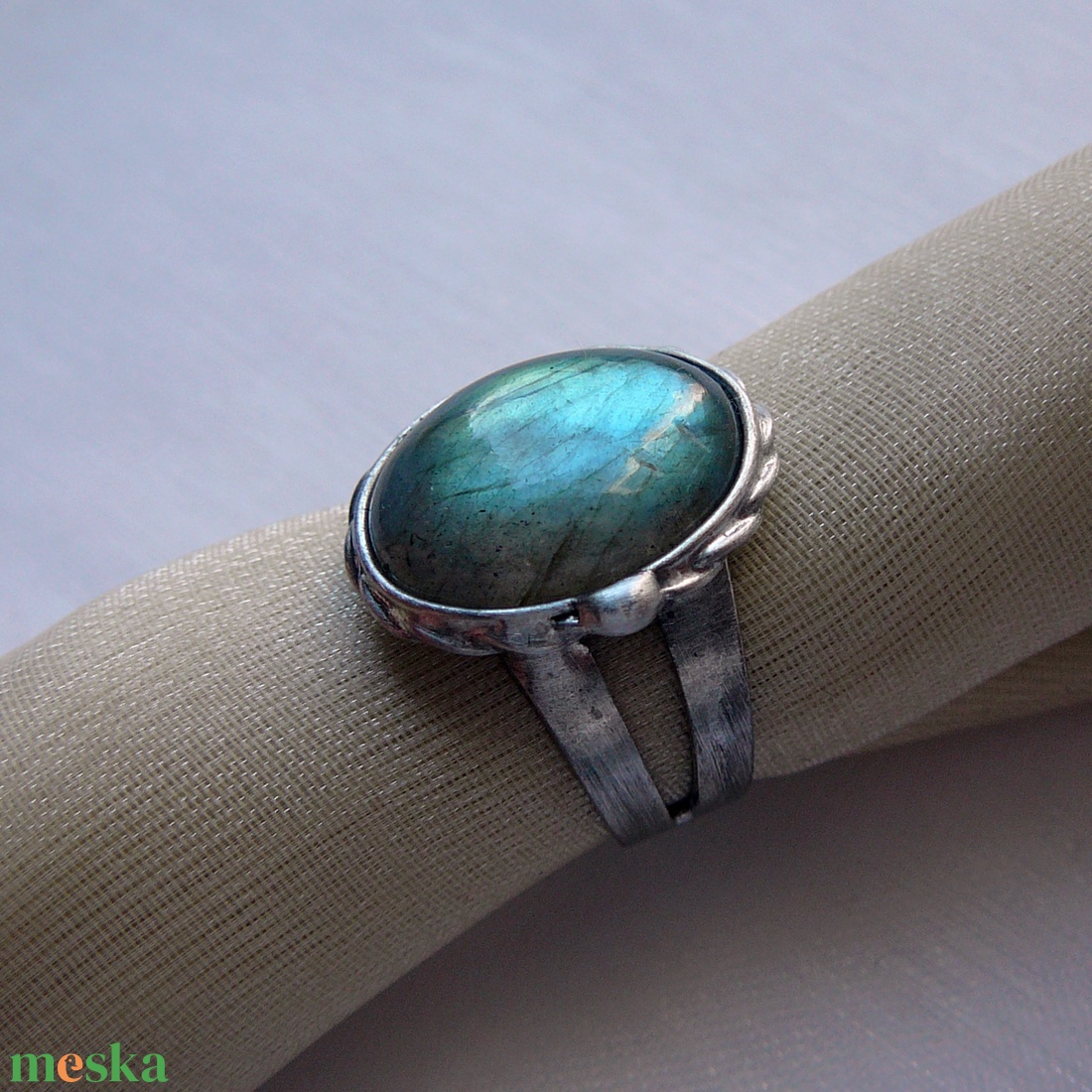 Labradorit gyűrű - ékszer - gyűrű - szoliter gyűrű - Meska.hu