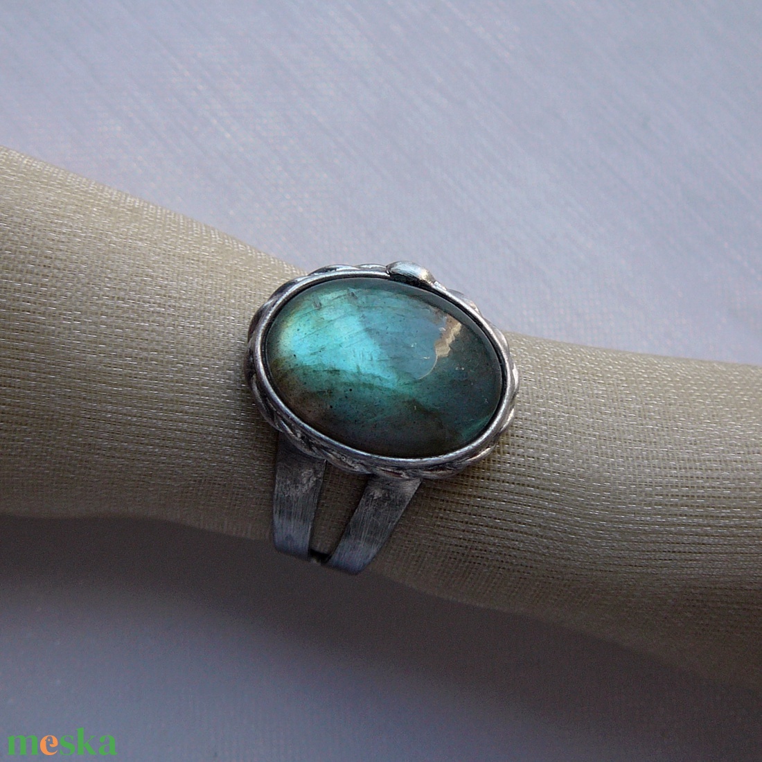 Labradorit gyűrű - ékszer - gyűrű - szoliter gyűrű - Meska.hu