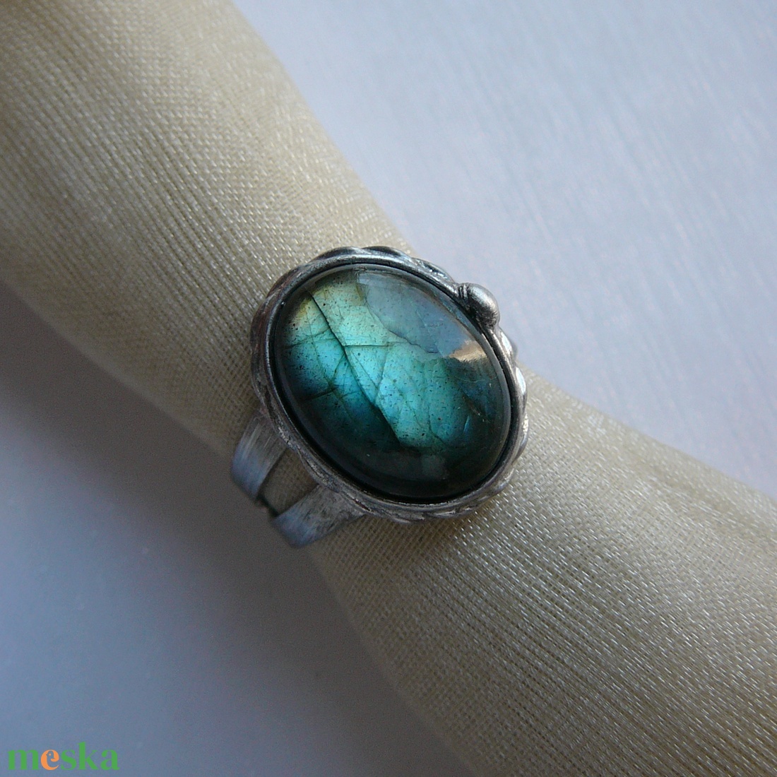 Labradorit gyűrű - ékszer - gyűrű - szoliter gyűrű - Meska.hu