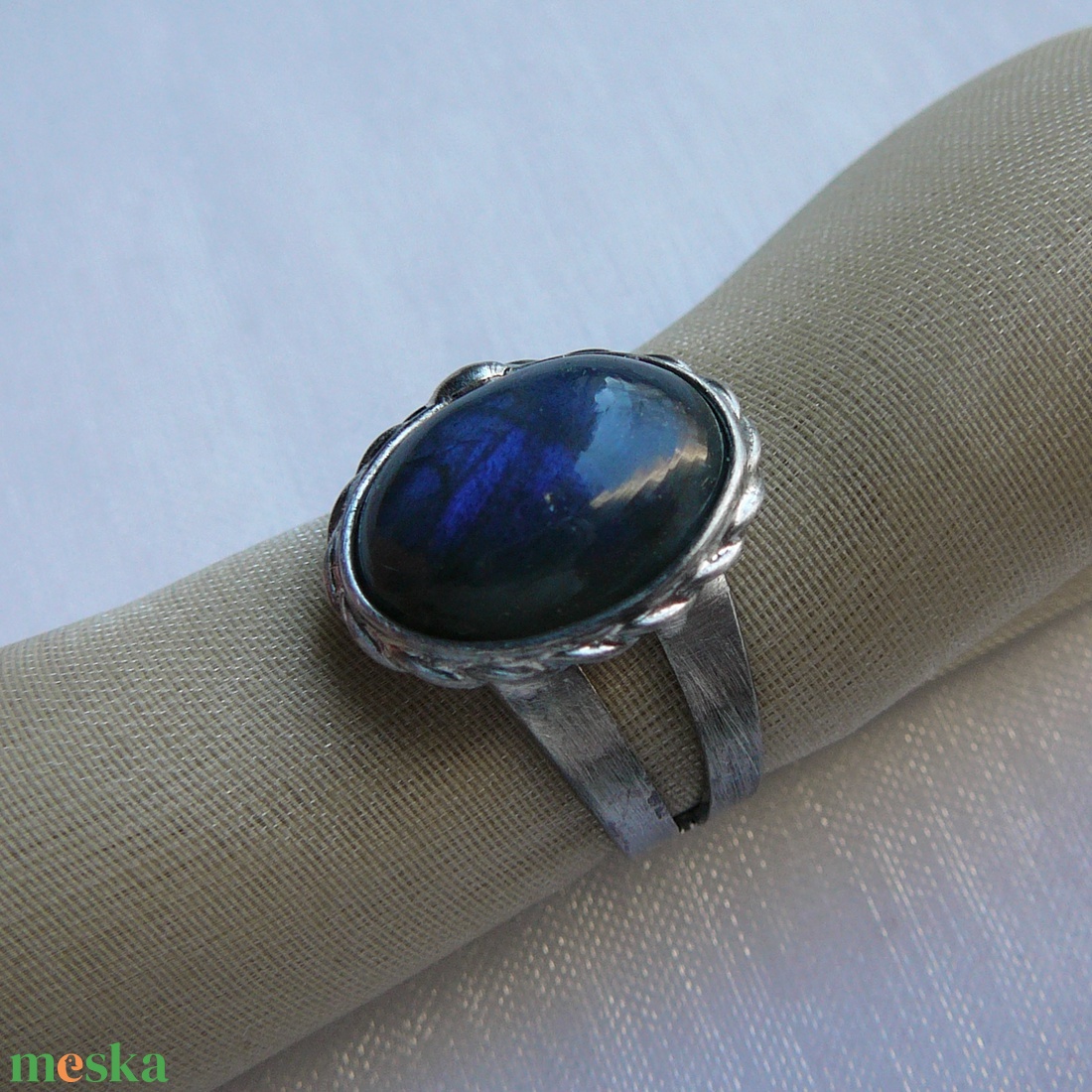 Labradorit gyűrű - ékszer - gyűrű - szoliter gyűrű - Meska.hu