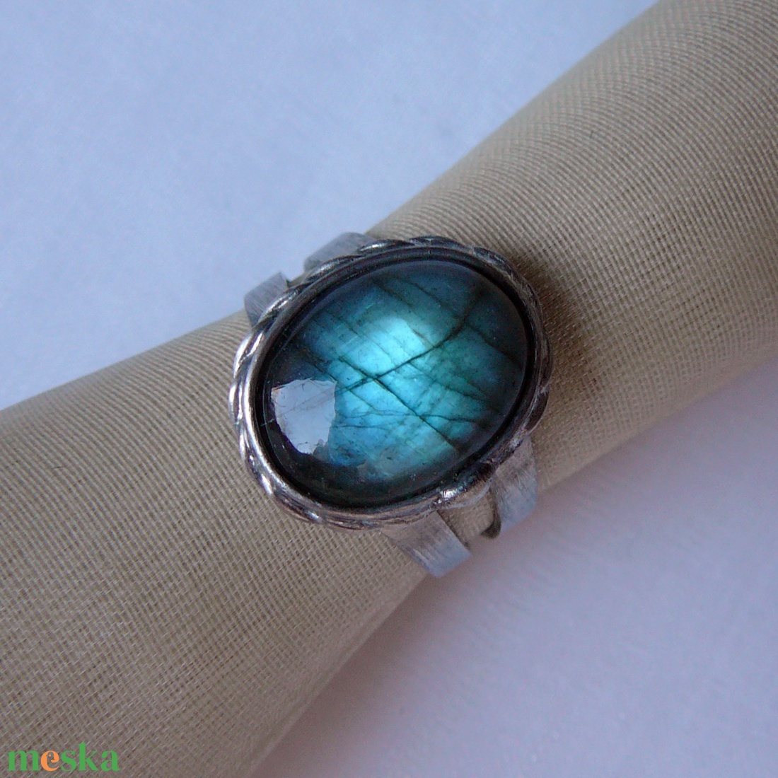 Labradorit gyűrű - ékszer - gyűrű - szoliter gyűrű - Meska.hu