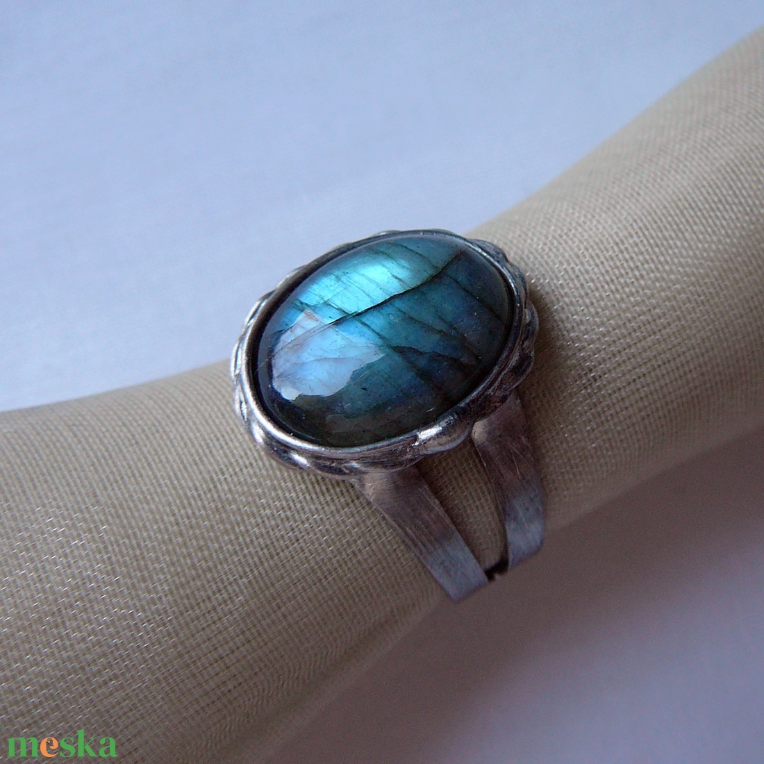 Labradorit gyűrű - ékszer - gyűrű - szoliter gyűrű - Meska.hu