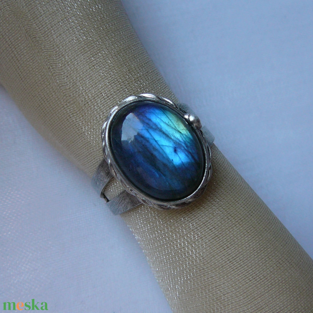 Labradorit gyűrű - ékszer - gyűrű - szoliter gyűrű - Meska.hu