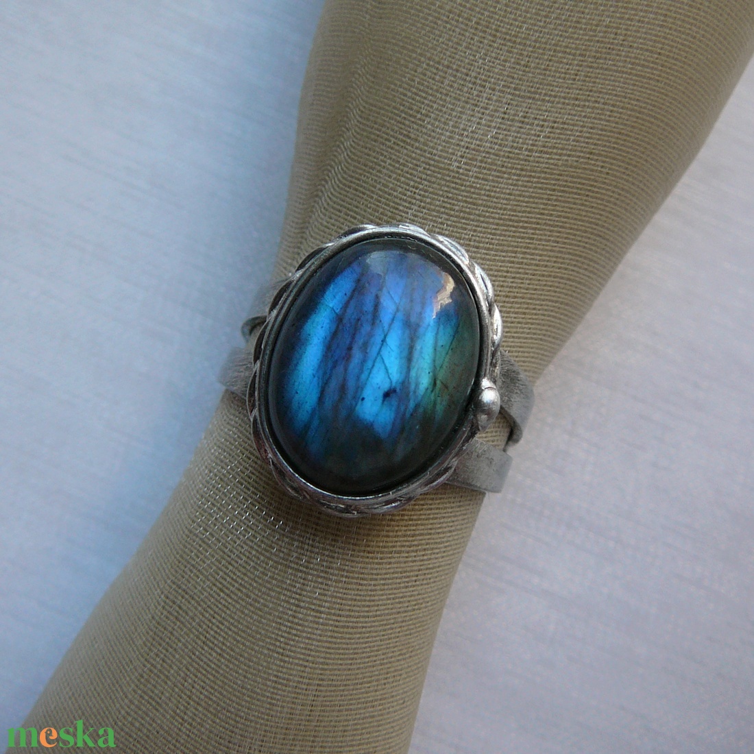 Labradorit gyűrű - ékszer - gyűrű - szoliter gyűrű - Meska.hu