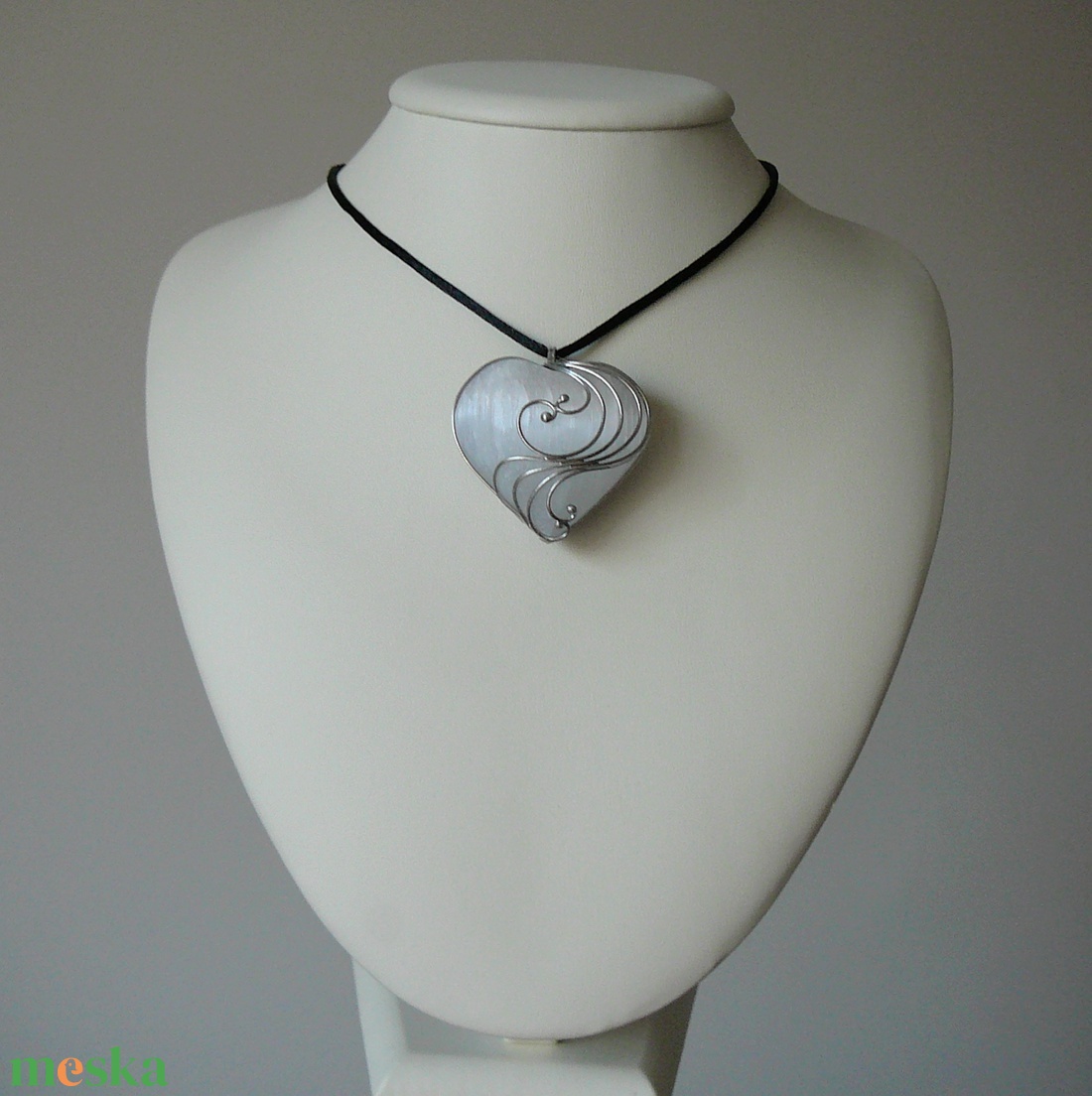 Szelenit szív medál - ékszer - nyaklánc - medálos nyaklánc - Meska.hu