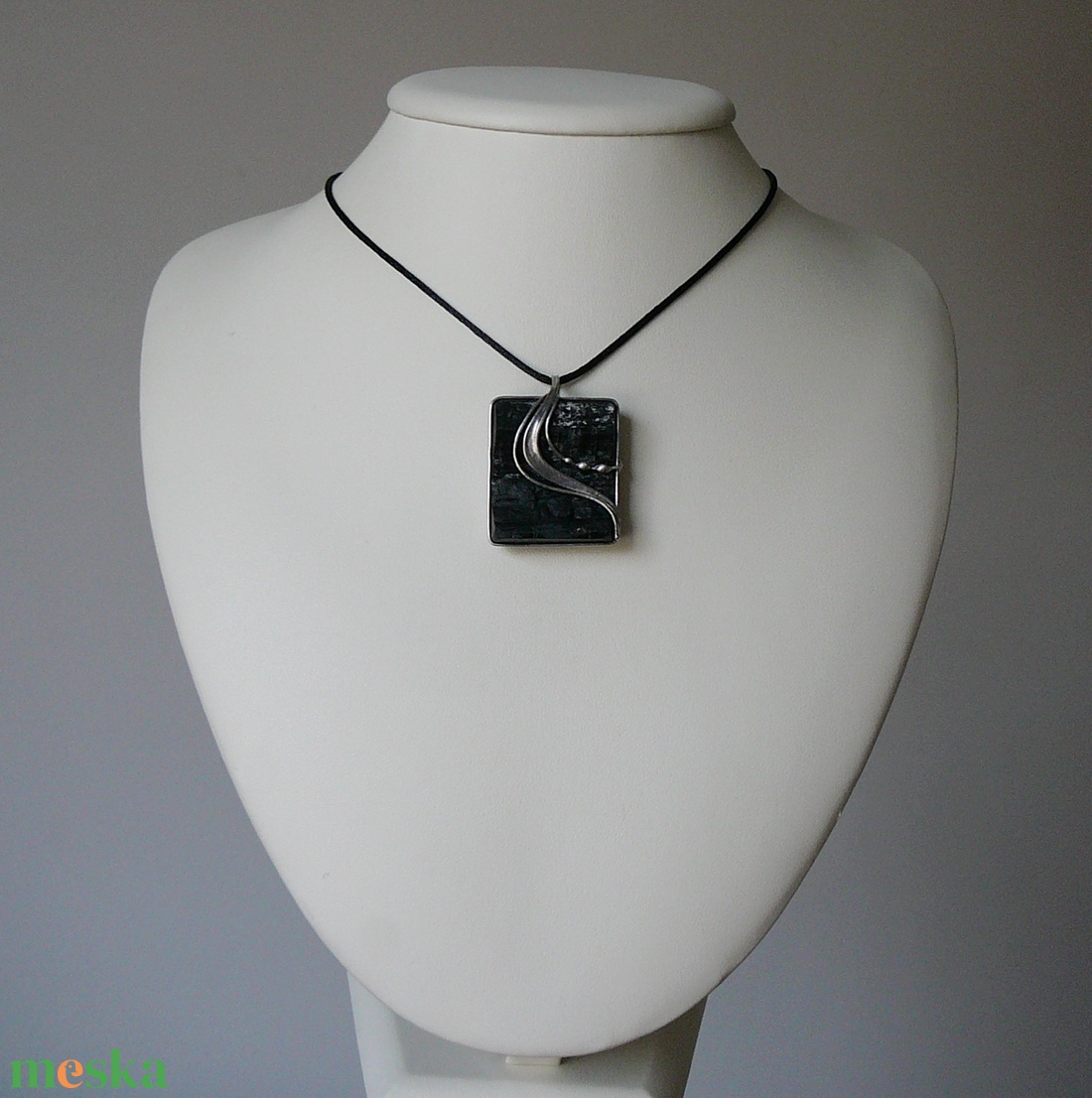 Fekete turmalin medál - ékszer - nyaklánc - medálos nyaklánc - Meska.hu