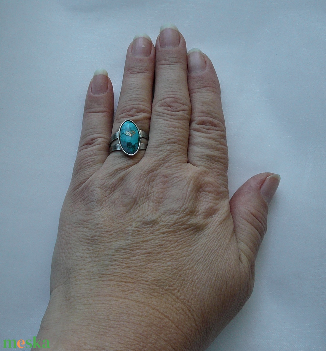 Türkiz gyűrű - ékszer - gyűrű - szoliter gyűrű - Meska.hu