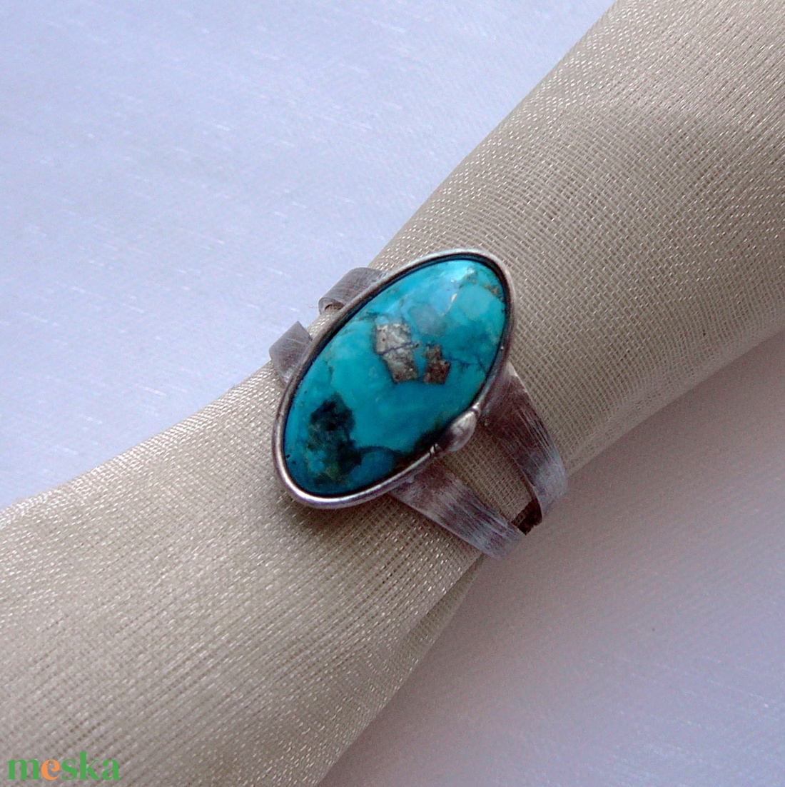 Türkiz gyűrű - ékszer - gyűrű - szoliter gyűrű - Meska.hu