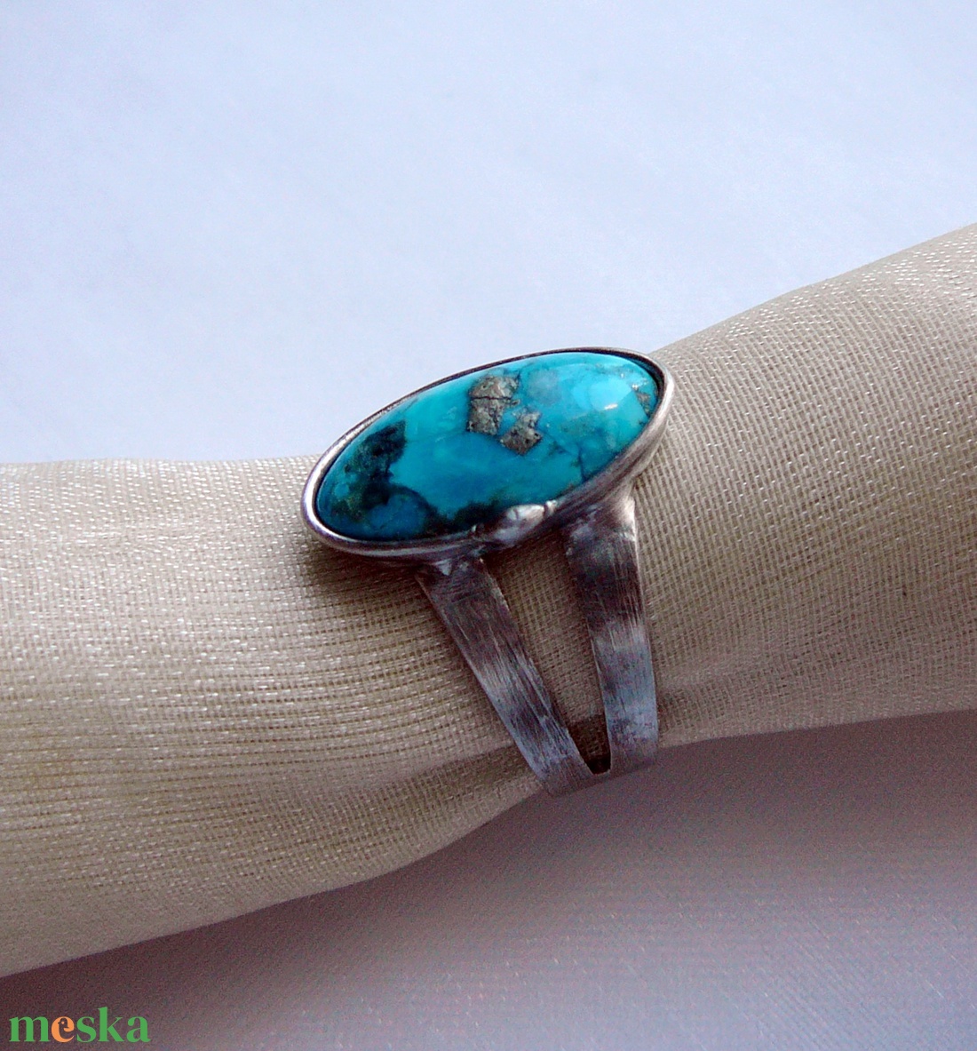 Türkiz gyűrű - ékszer - gyűrű - szoliter gyűrű - Meska.hu