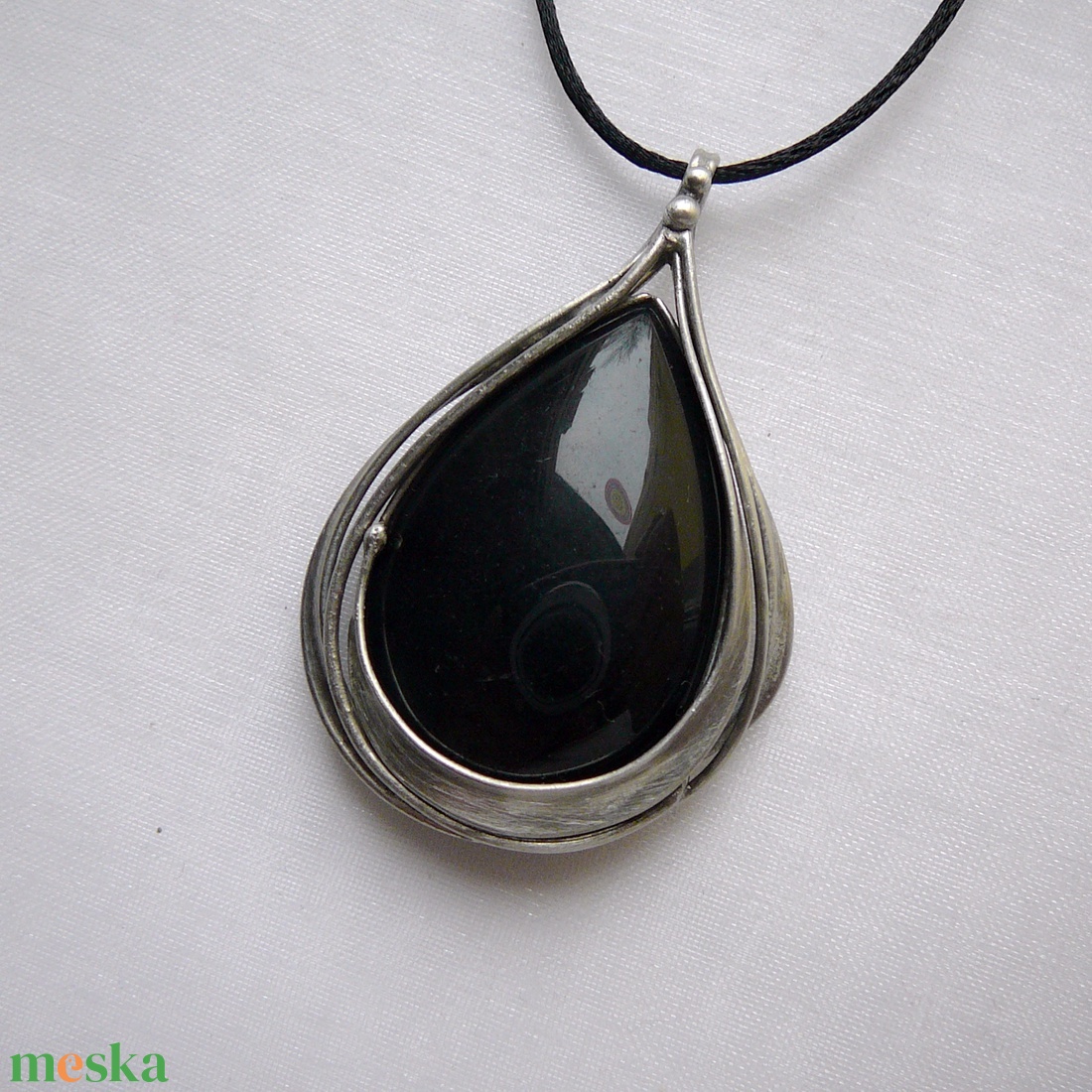 Szivárvány obszidián medál - ékszer - nyaklánc - medálos nyaklánc - Meska.hu