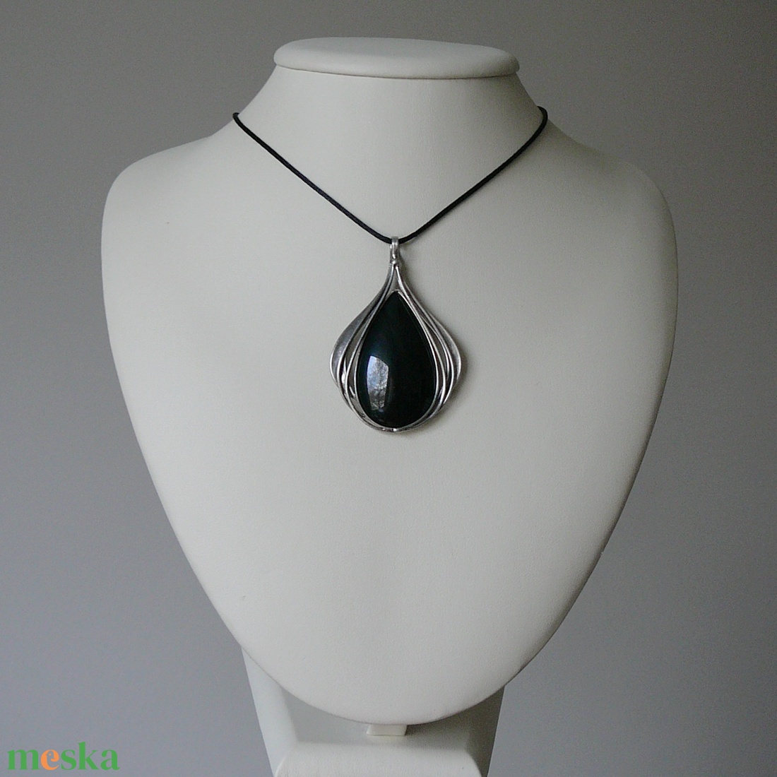 Szivárvány obszidián medál - ékszer - nyaklánc - medálos nyaklánc - Meska.hu