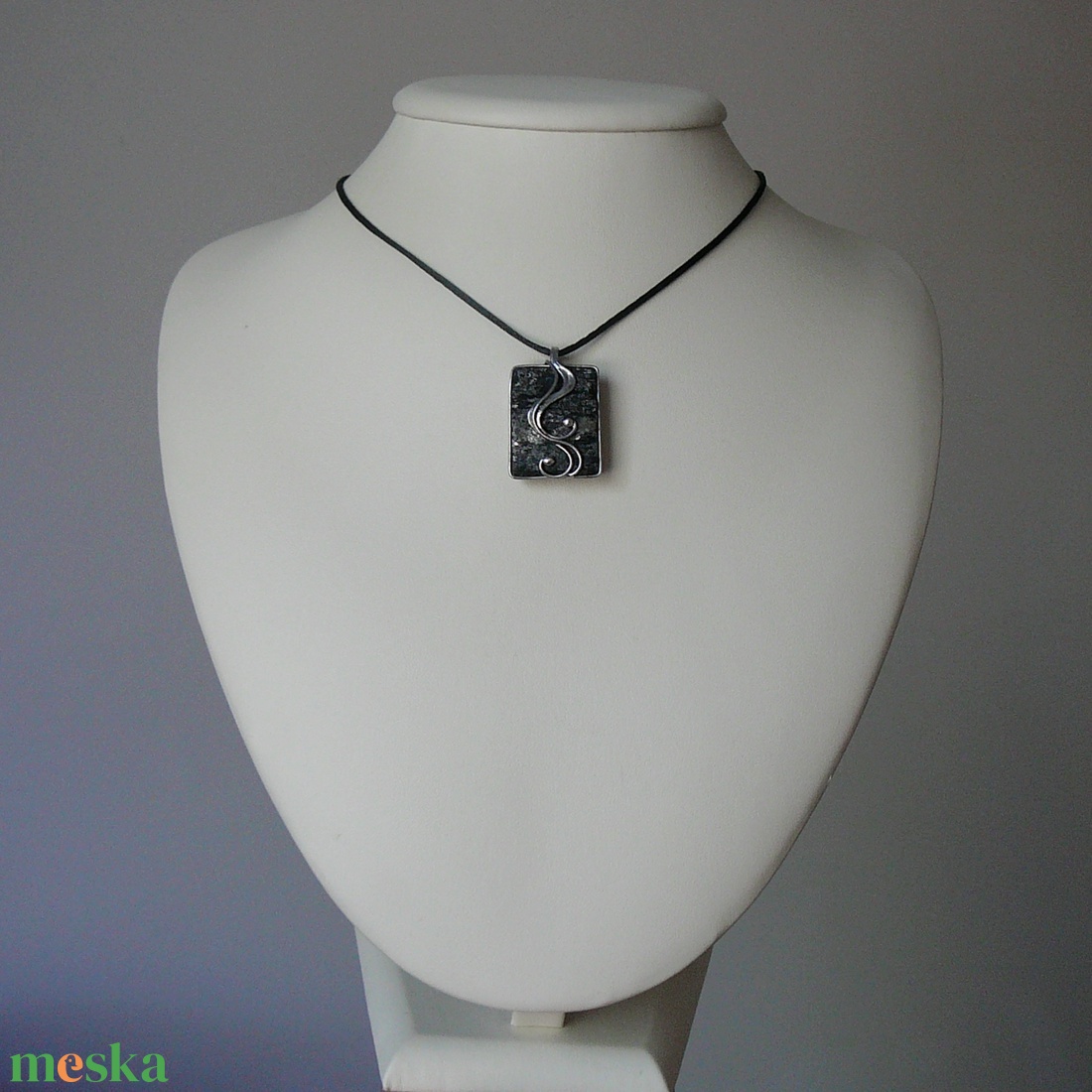 Fekete turmalin medál - ékszer - nyaklánc - medálos nyaklánc - Meska.hu
