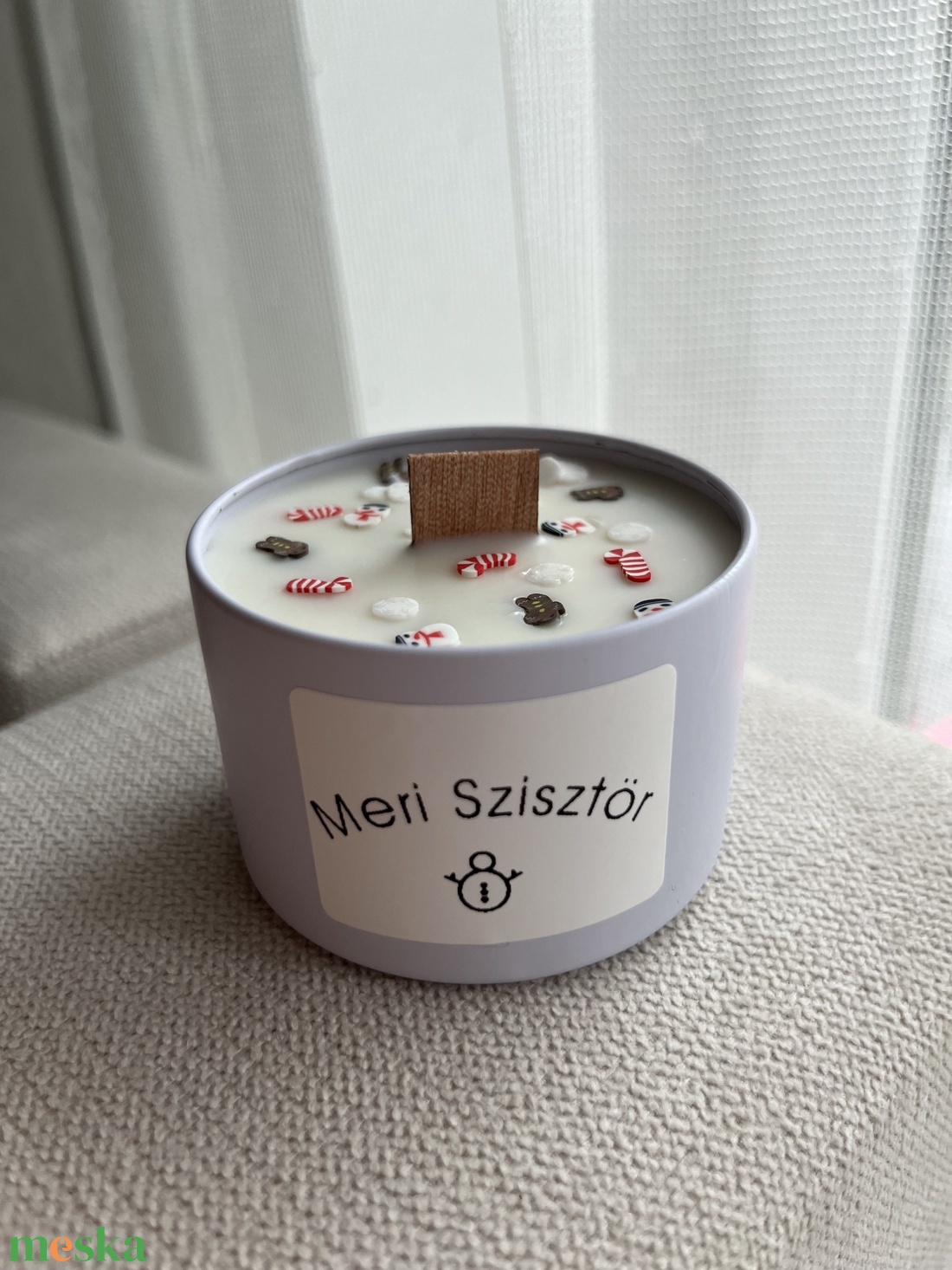 Karácsonyi egyedi feliratos kézműves szójaviasz gyertya - otthon & életmód - gyertya, illat, aroma - gyertya - Meska.hu