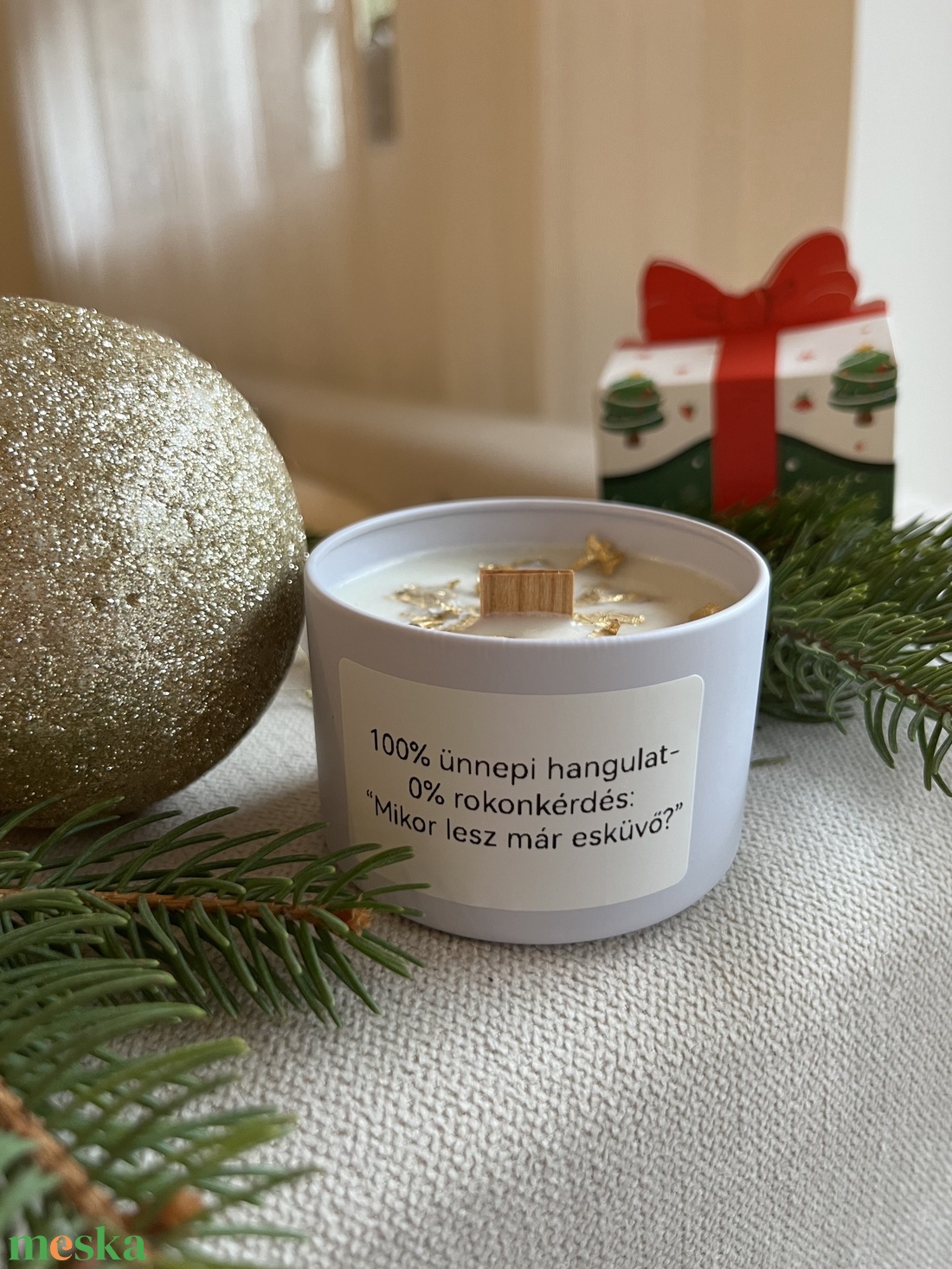 100% ünnepi hangulat, 0 % rokonkérdés - Díszdobozos karácsonyi egyedi feliratos szójaviasz gyertya - otthon & életmód - gyertya, illat, aroma - gyertya - Meska.hu 100% ünnepi hangulat, 0 % rokonkérdés - Díszdobozos karácsonyi egyedi feliratos szójaviasz gyertya - otthon & életmód - gyertya, illat, aroma - gyertya - Meska.hu