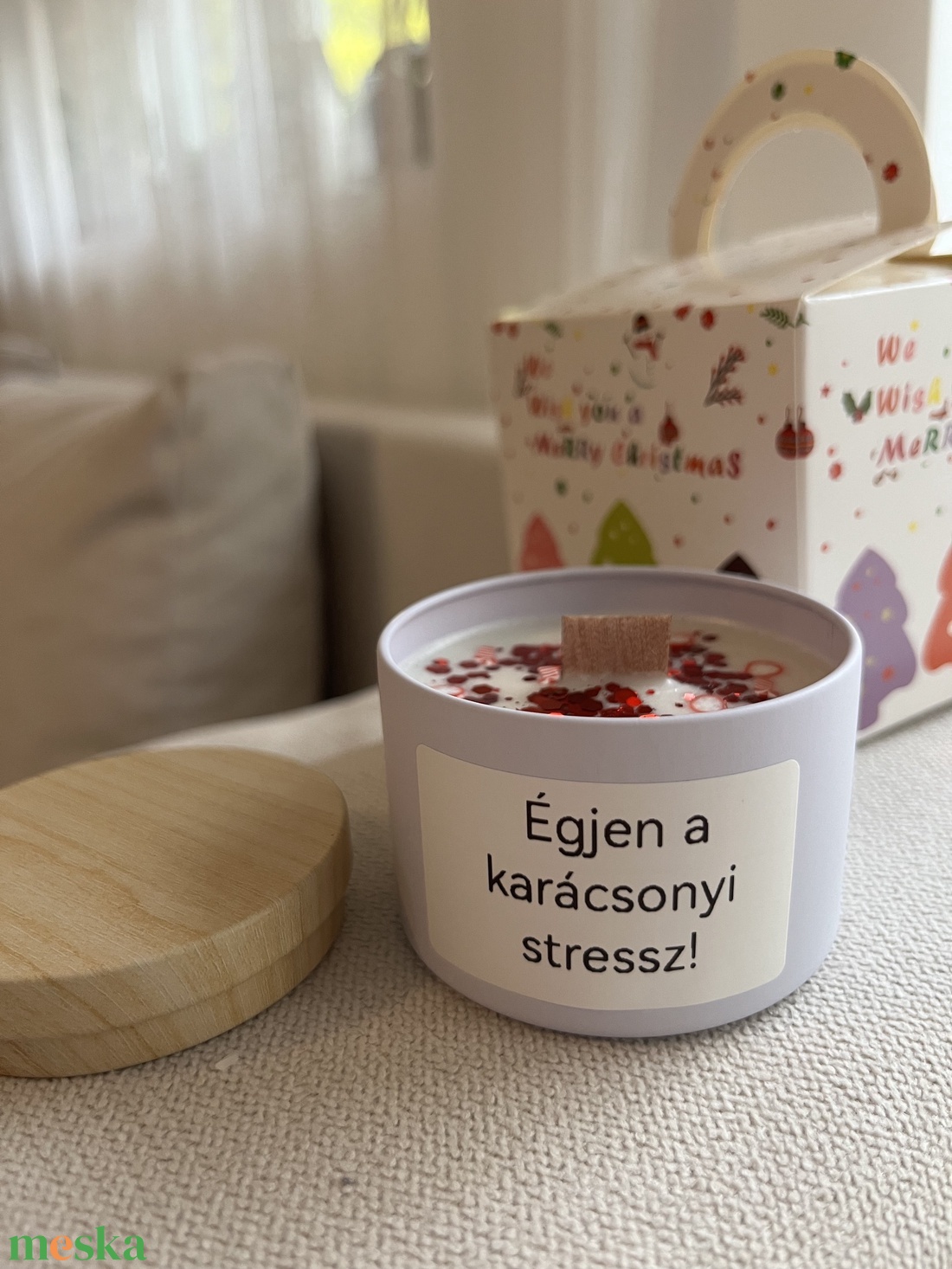 Égjen a karácsonyi stressz - Díszdobozos karácsonyi egyedi feliratos szójaviasz gyertya - otthon & életmód - gyertya, illat, aroma - gyertya - Meska.hu Égjen a karácsonyi stressz - Díszdobozos karácsonyi egyedi feliratos szójaviasz gyertya - otthon & életmód - gyertya, illat, aroma - gyertya - Meska.hu
