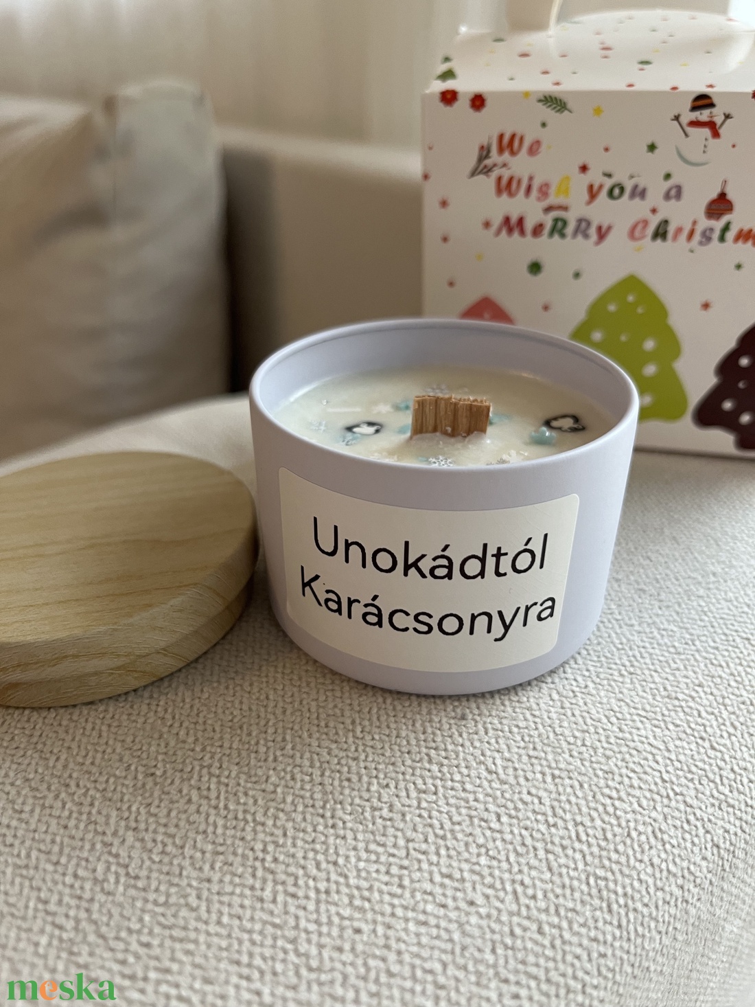Unokádtól Karácsonyra - Díszdobozos karácsonyi egyedi feliratos szójaviasz gyertya - otthon & életmód - gyertya, illat, aroma - gyertya - Meska.hu Unokádtól Karácsonyra - Díszdobozos karácsonyi egyedi feliratos szójaviasz gyertya - otthon & életmód - gyertya, illat, aroma - gyertya - Meska.hu