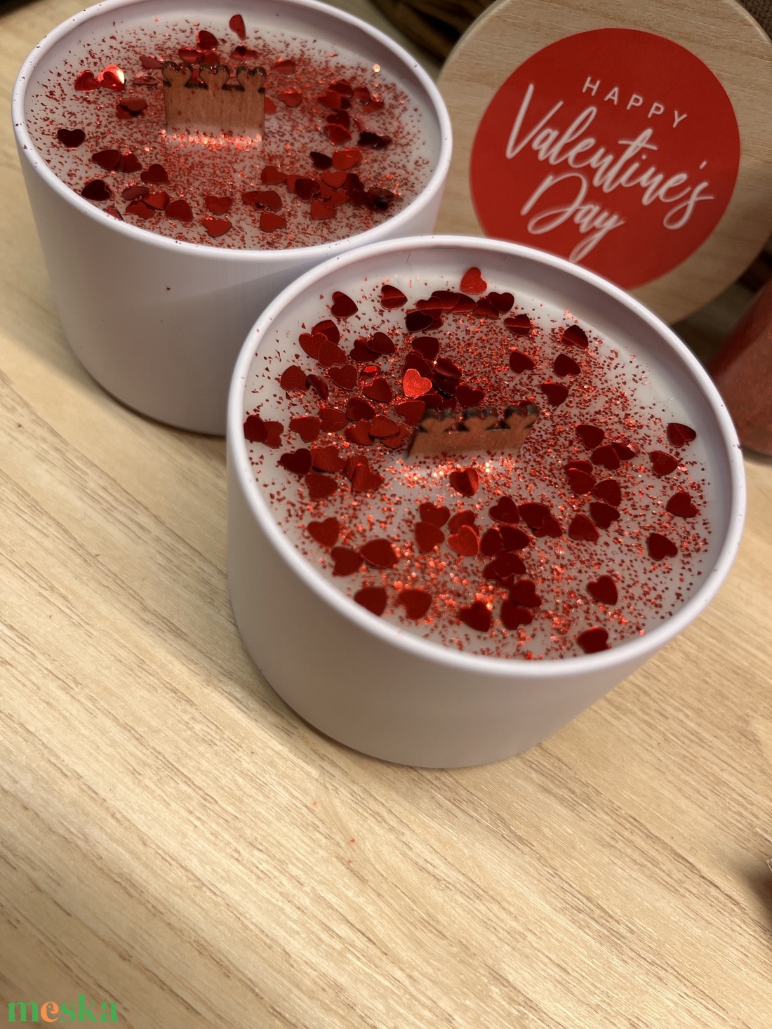 Valentin-napi egyedi feliratos kézműves szójaviasz gyertya - otthon & életmód - gyertya, illat, aroma - gyertya - Meska.hu