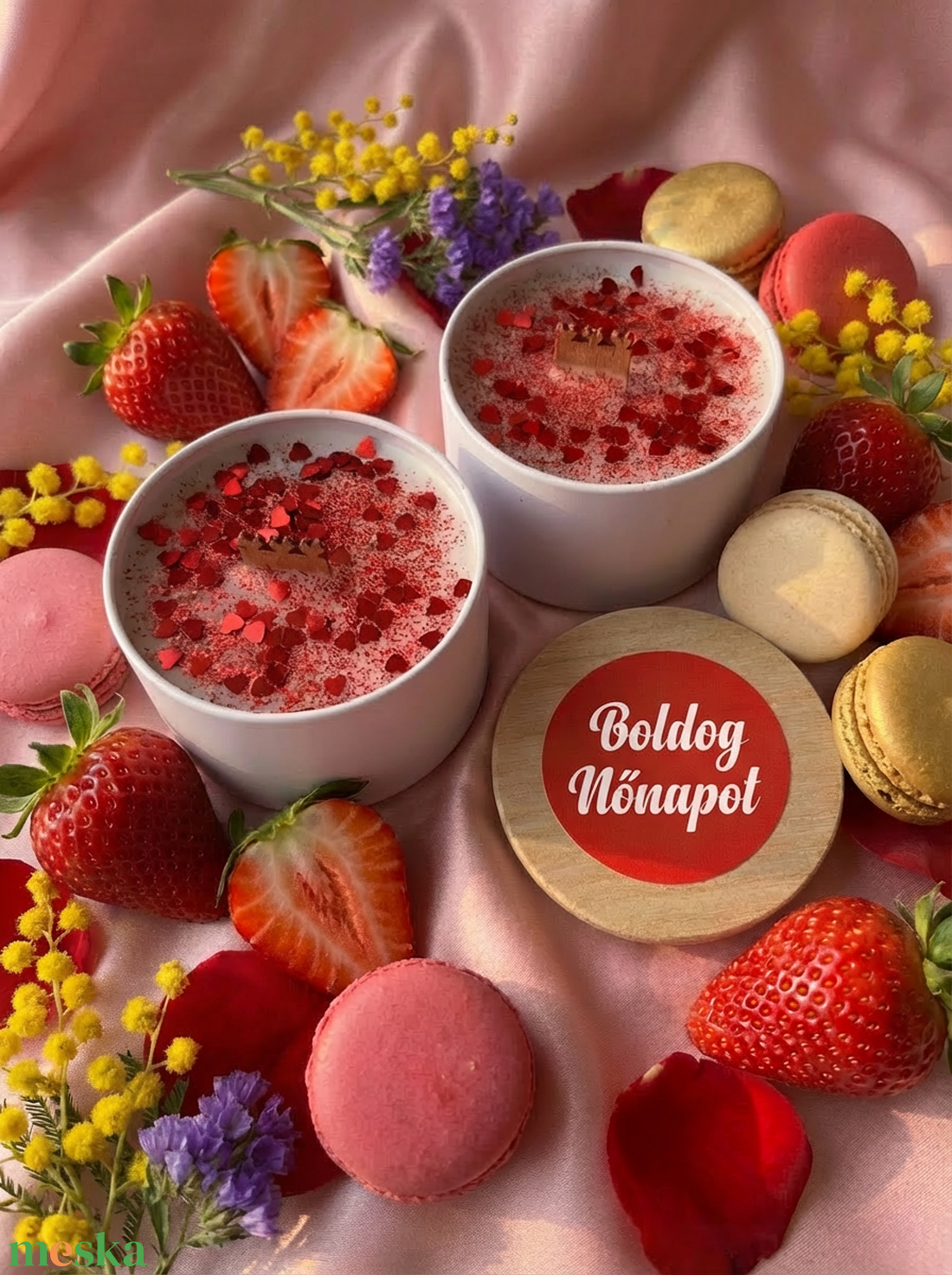 Nőnapi egyedi feliratos kézműves szójaviasz gyertya - otthon & életmód - gyertya, illat, aroma - gyertya - Meska.hu