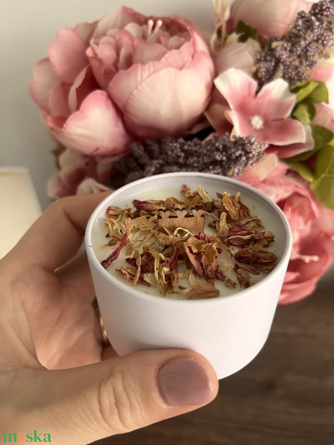 Menyasszonyi csokor emlékőrző gyertya - otthon & életmód - gyertya, illat, aroma - gyertya - Meska.hu